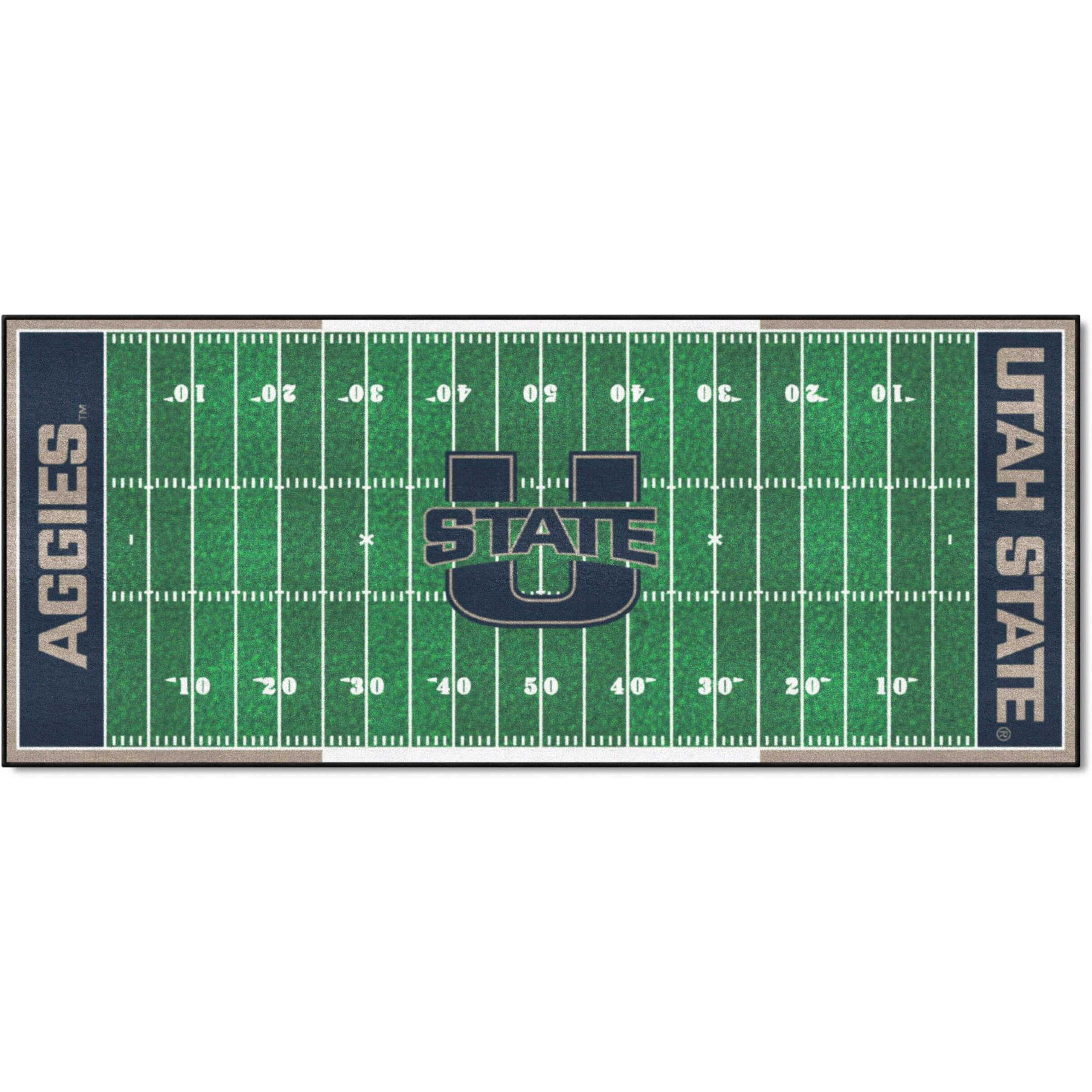 FANMATS 32934 NCAA - Utah State Aggies Field Runner Mat - 30in. x 72in.