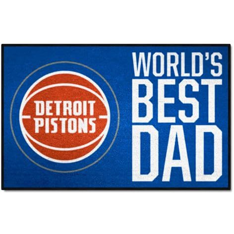 FANMATS 35089 Detroit Pistons 4ft. x 6ft. Plush Area Rug