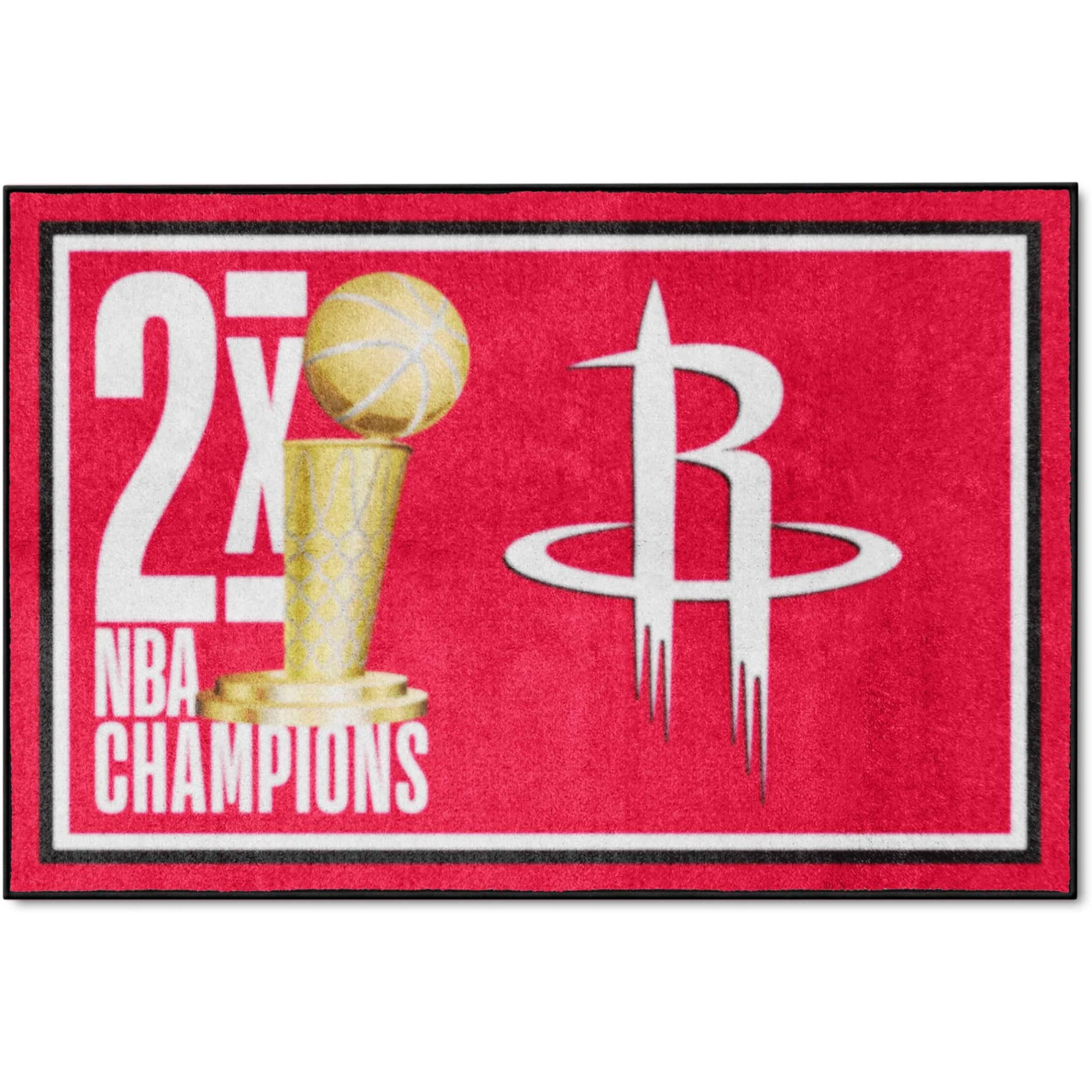 FANMATS 35099 Houston Rockets 4ft. x 6ft. Plush Area Rug