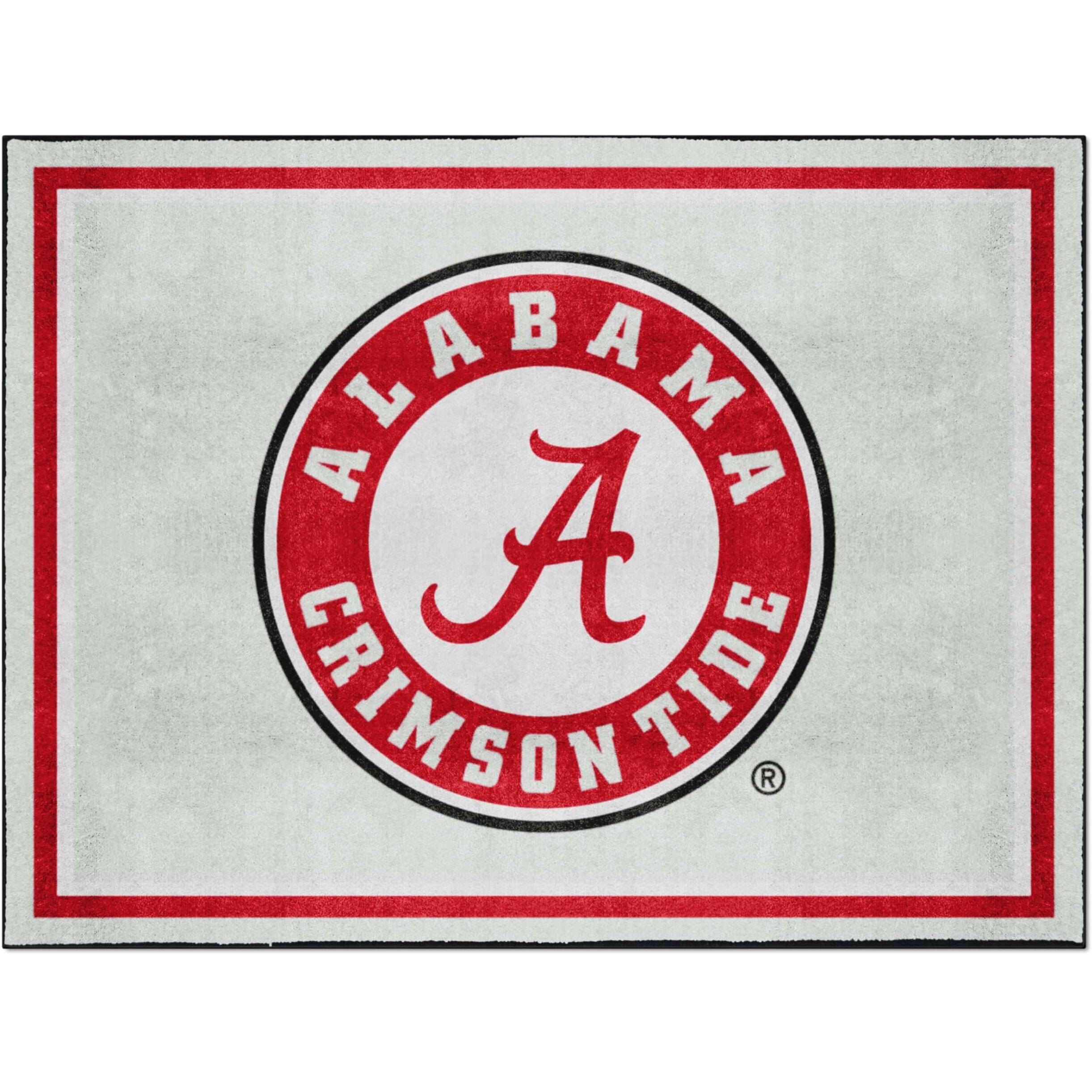 FANMATS 35625 Alabama Crimson Tide 8ft. x 10 ft. Plush Area Rug