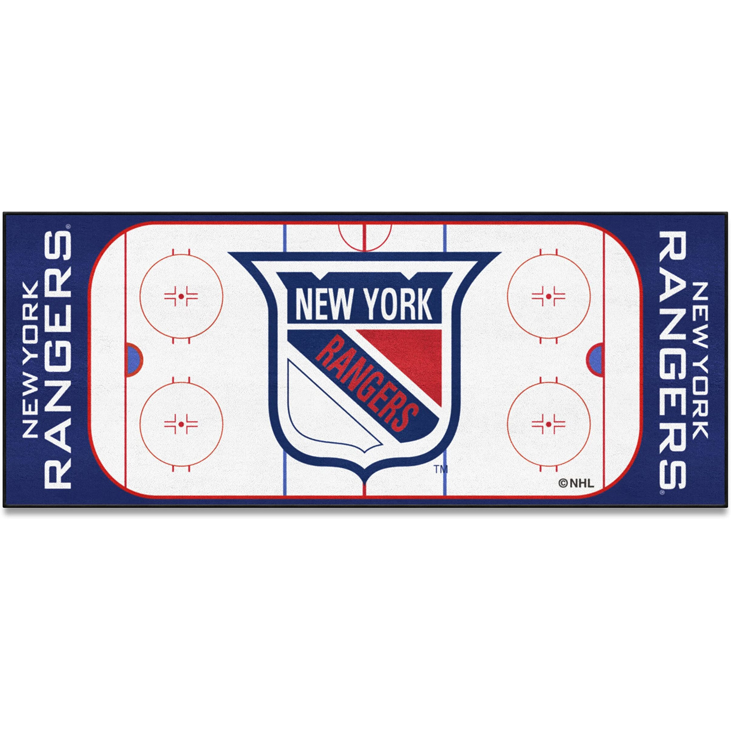 FANMATS 35557 NHL Retro - New York Rangers Rink Runner - 30in. x 72in.