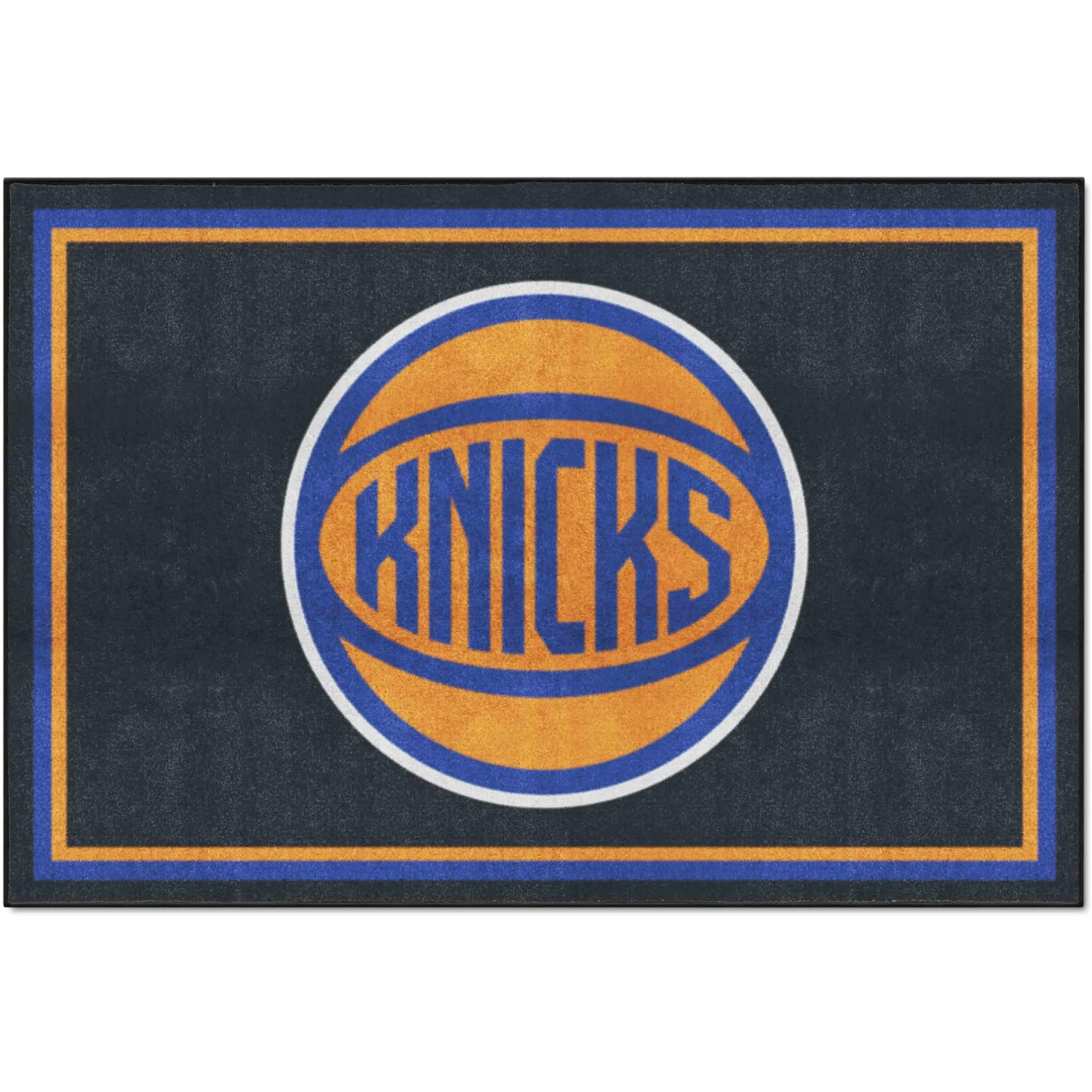 FANMATS 37042 New York Knicks Tailgater Rug - 5ft. x 6ft. Sports Fan Area Rug, Home Decor Rug and Tailgating Mat