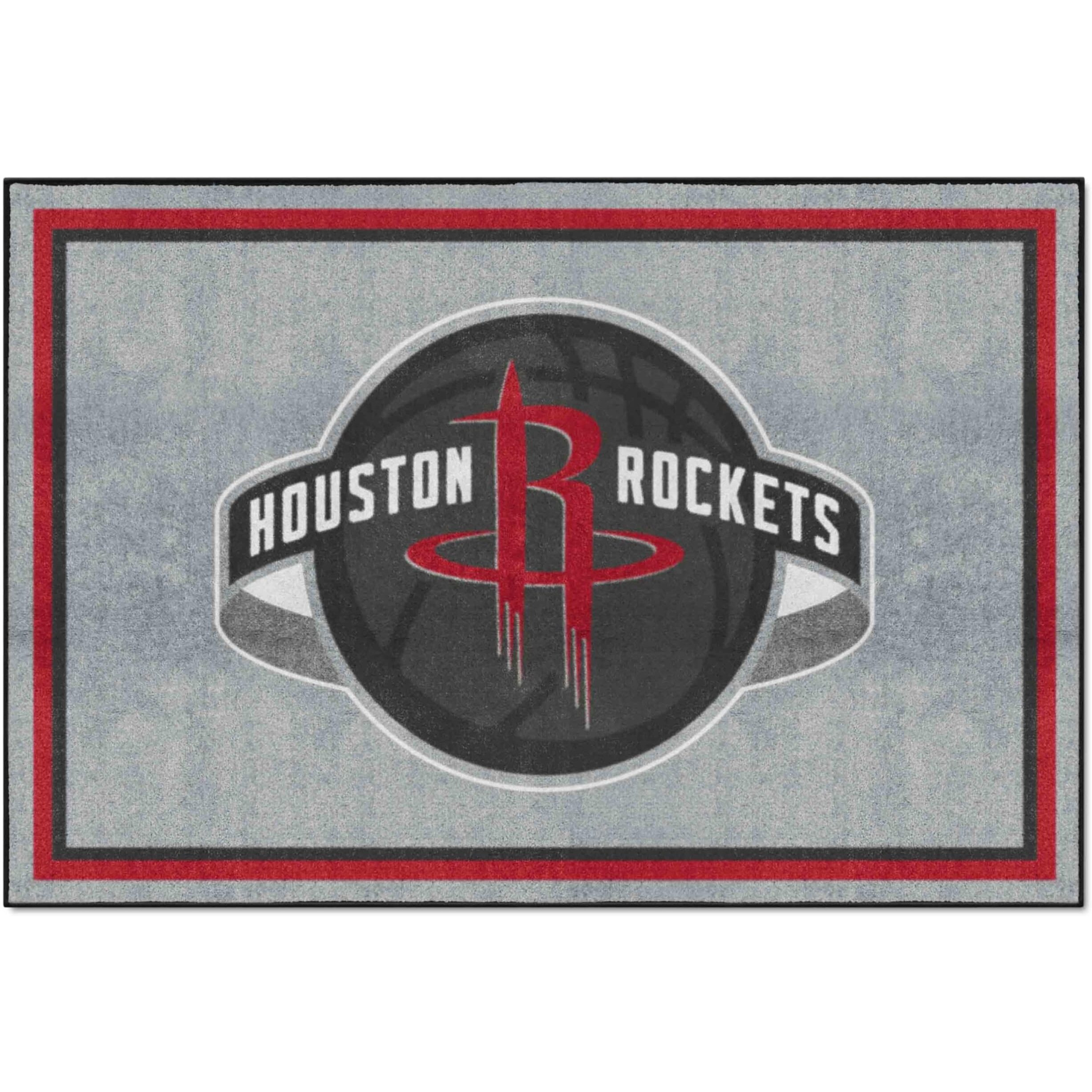 FANMATS 36956 Houston Rockets 5ft. x 8 ft. Plush Area Rug