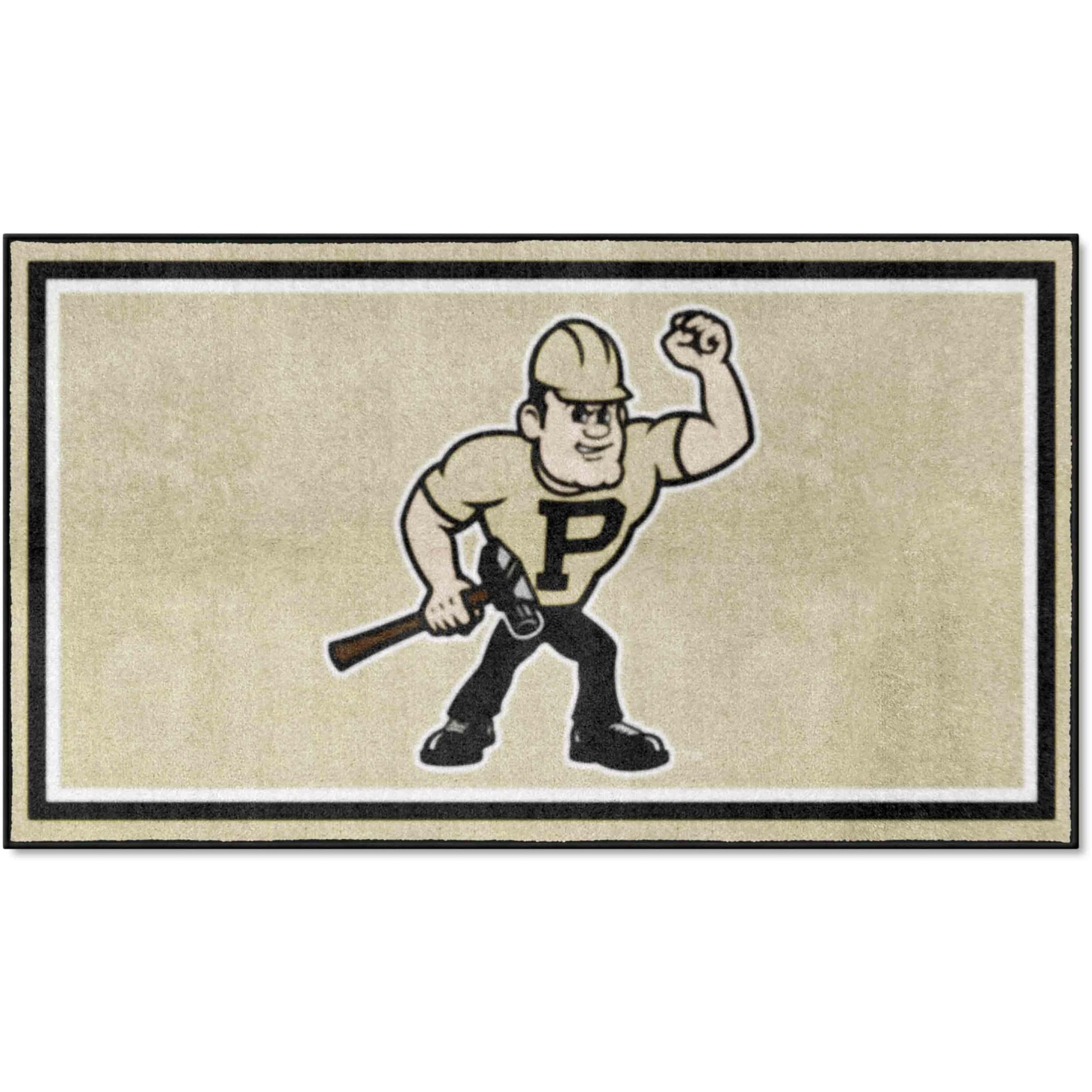 FANMATS 36512 Purdue Boilermakers 3ft. x 5ft. Plush Area Rug