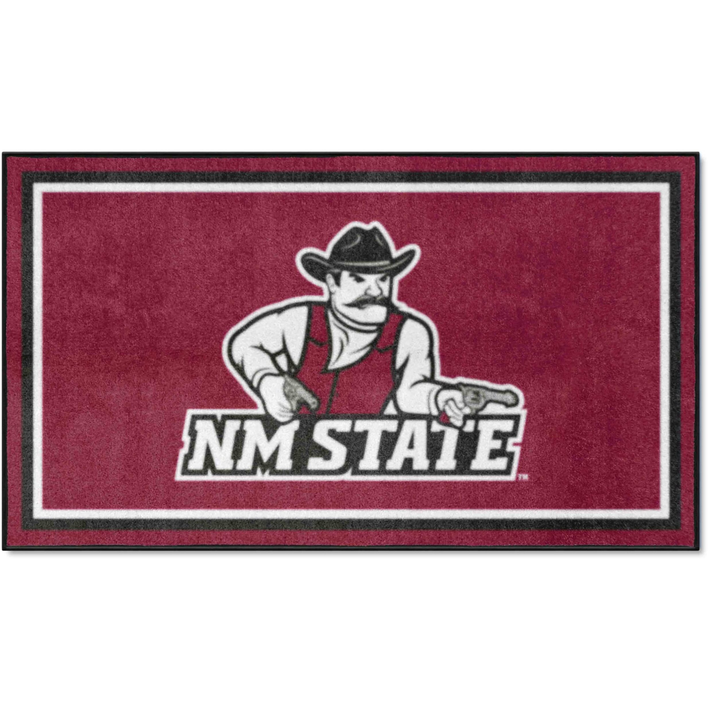FANMATS 37737 New Mexico State Lobos 3ft. x 5ft. Plush Area Rug