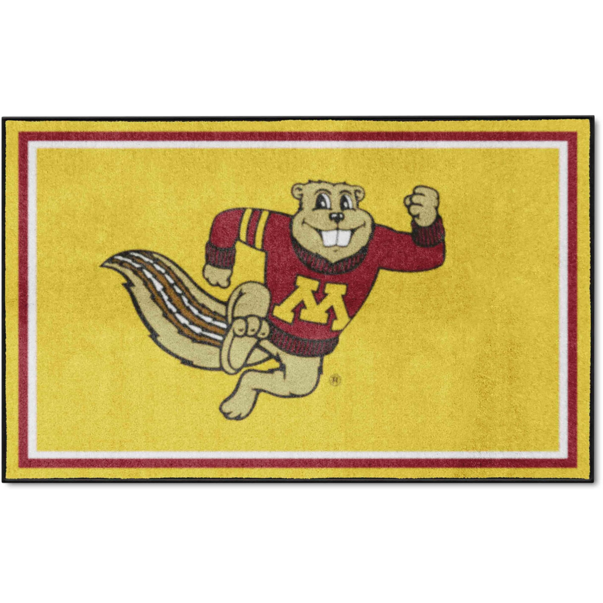 FANMATS 36393 Minnesota Golden Gophers 4ft. x 6ft. Plush Area Rug