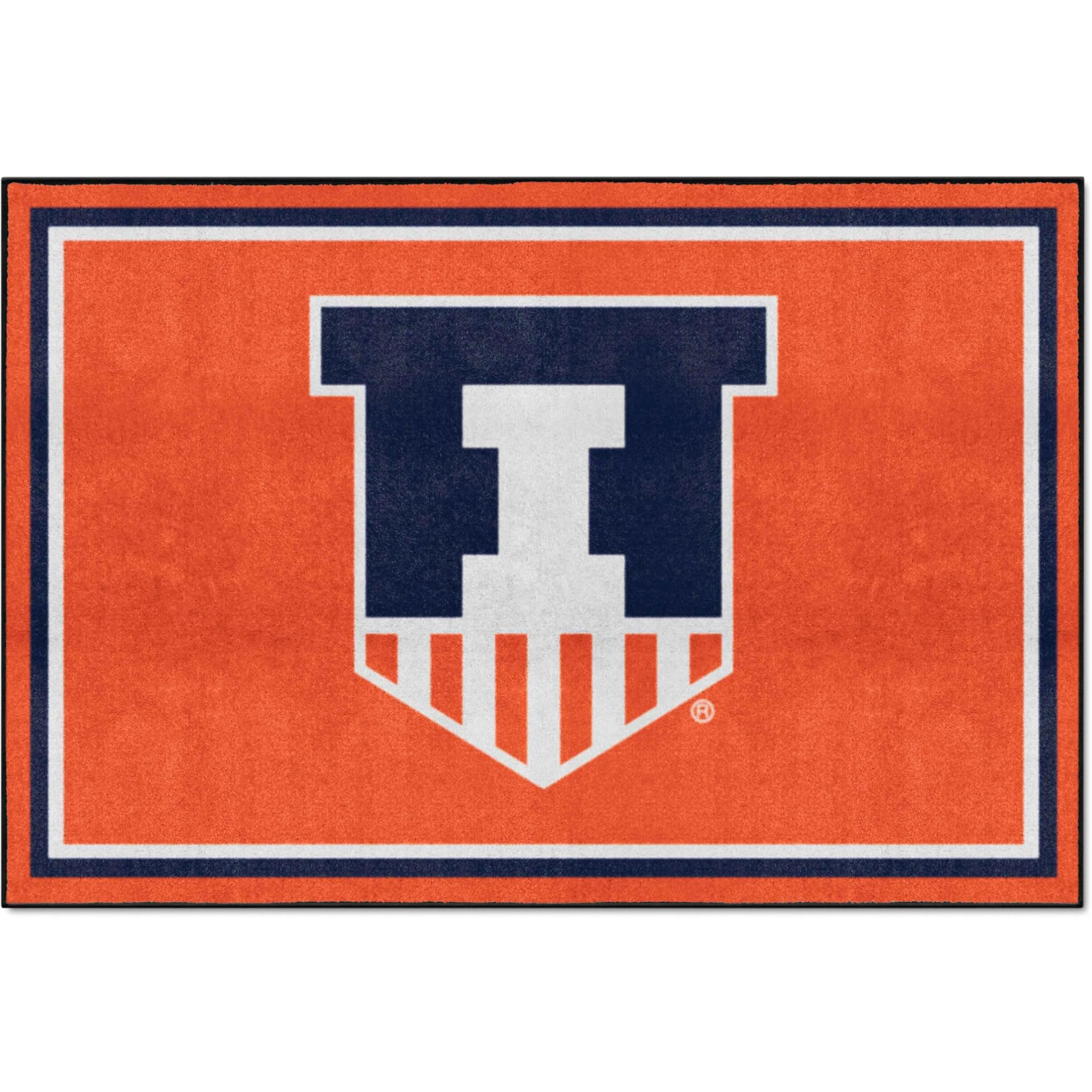 FANMATS 36334 Illinois Illini 5ft. x 8 ft. Plush Area Rug