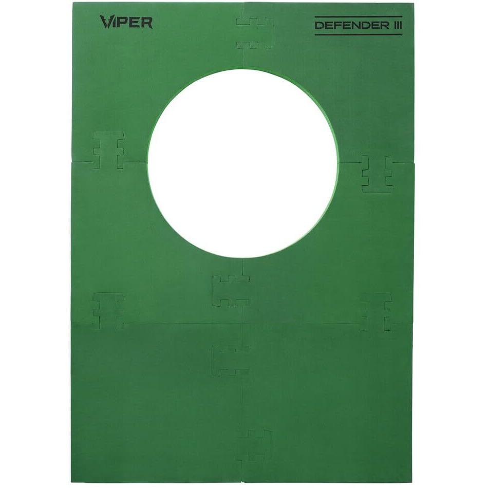 Viper Defender III Extended Length Dartboard Surround Wall Protector, Fits 17.75" and 18" Bristle Dartboards, Compression-Fit Easy Mounting, 45" H x 32" W x 1" Thickness, Green