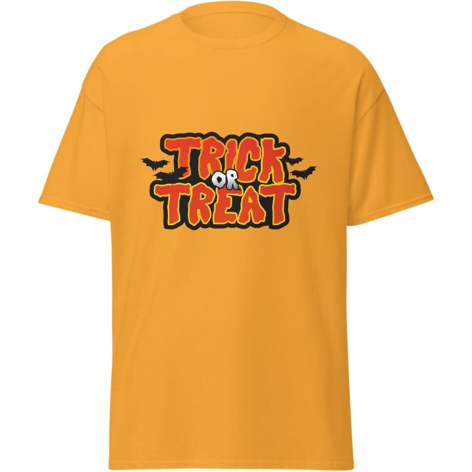 Trick Or Treat Halloween Night Bat Design Merchyprint Yellow   Size Medium(D0102Hgd4Sw)