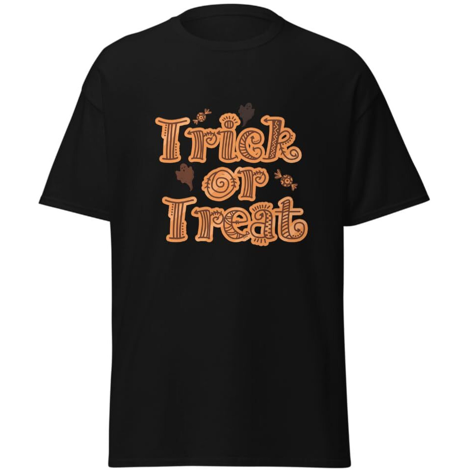 Halloween Trick Or Treat Ghost Merchyprint Design Black  Size Medium(D0102Hgdn3U)