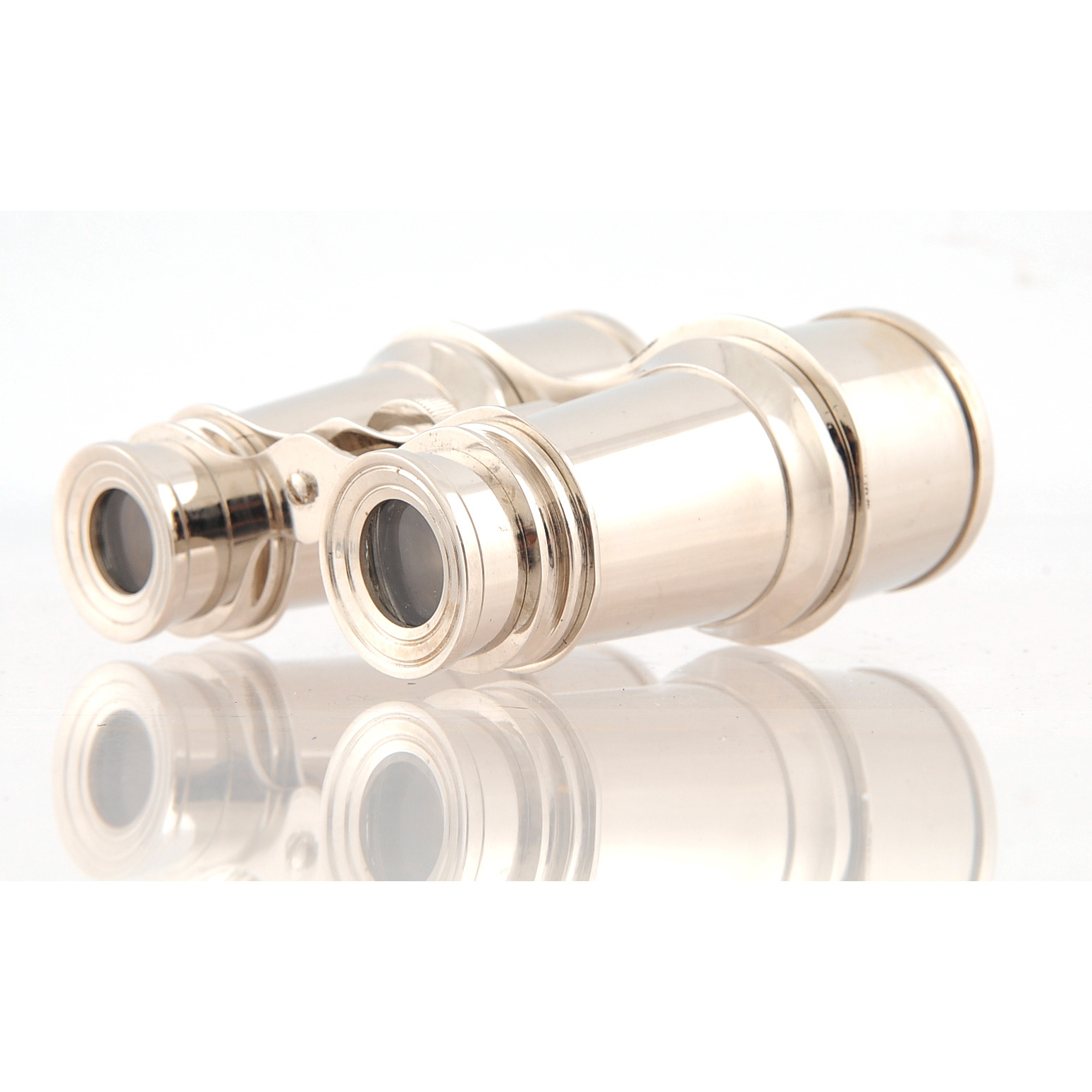 5.5"" X 3"" X 5"" Brass Binocular With Leather Case