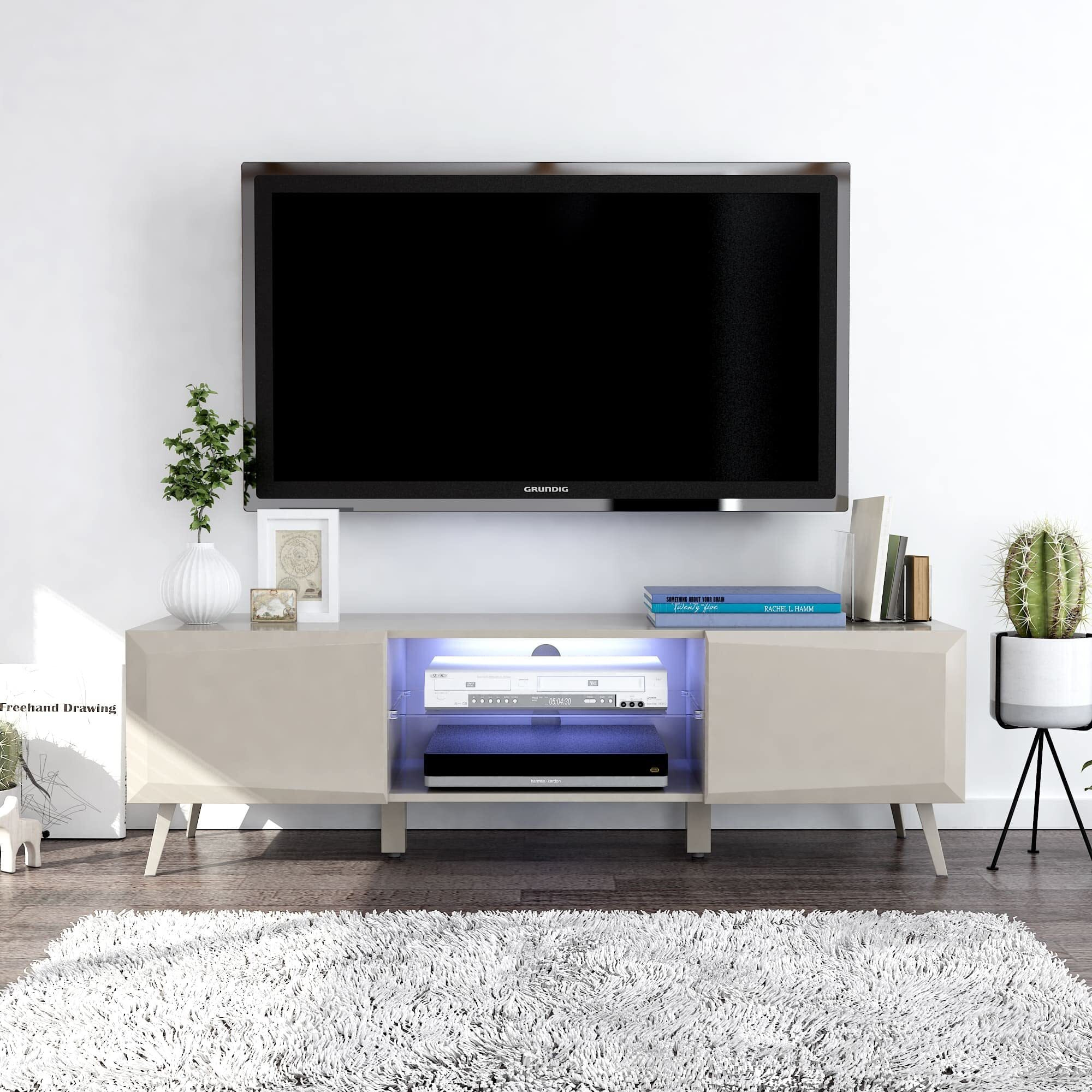Anderson Teak Altus 59"" Tv Stand  Large  Grey