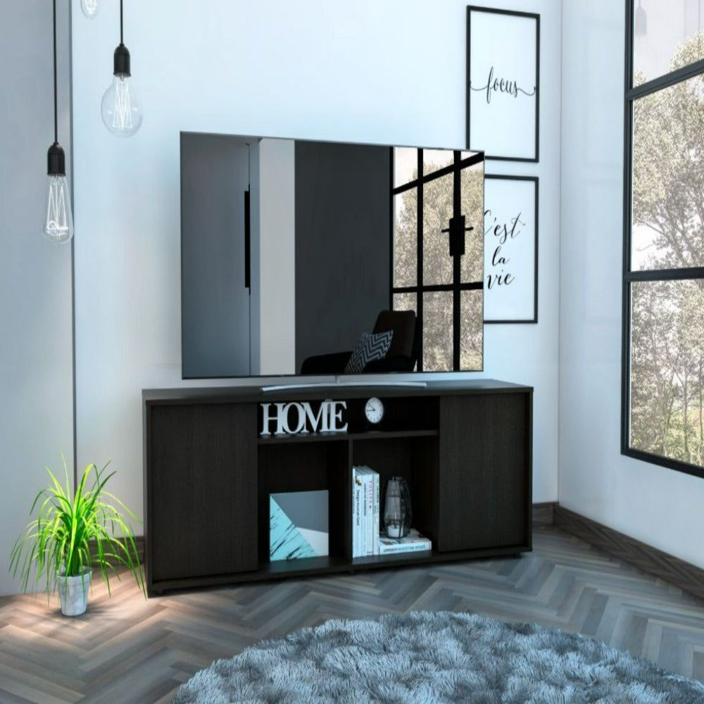 Tv Stand For Tvs Up 60 Tucson  Four Shelves  Black Wengue Finish(D0102Hgedcu)