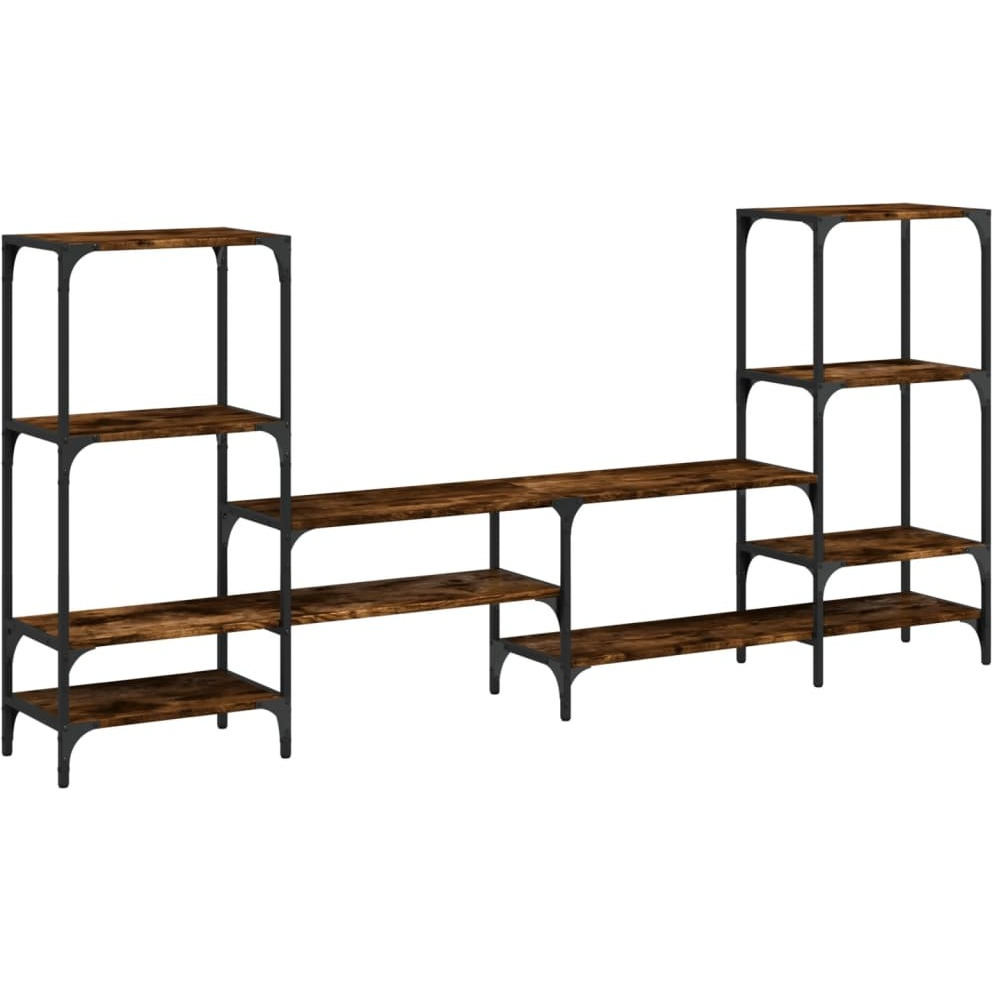 Vidaxl Tv Stand Smoked Oak 81.3X11.2X37.4 Engineered Wood