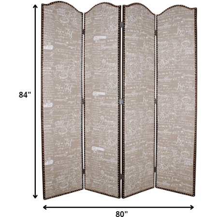 1 X 80 X 84 Tan Wood Galore  Screen