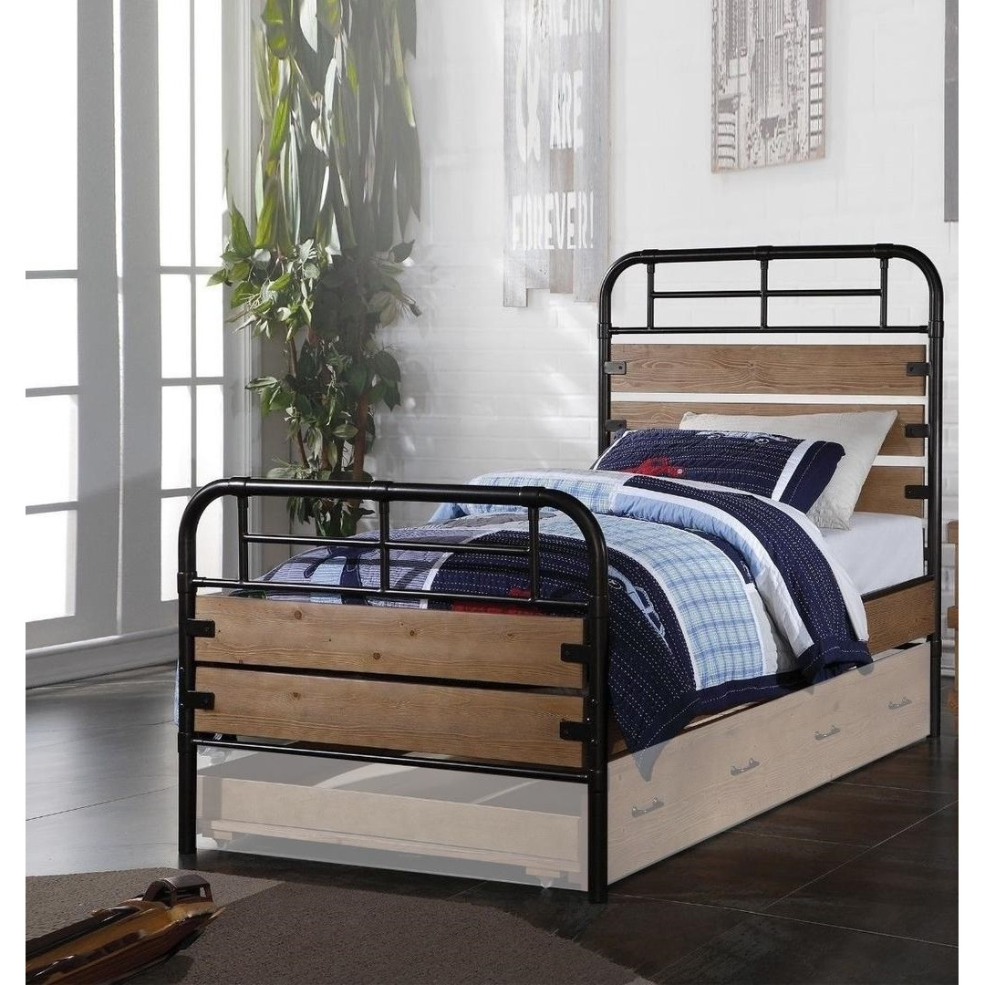 79"" X 41"" X 52"" Antique Oak Twin Bed