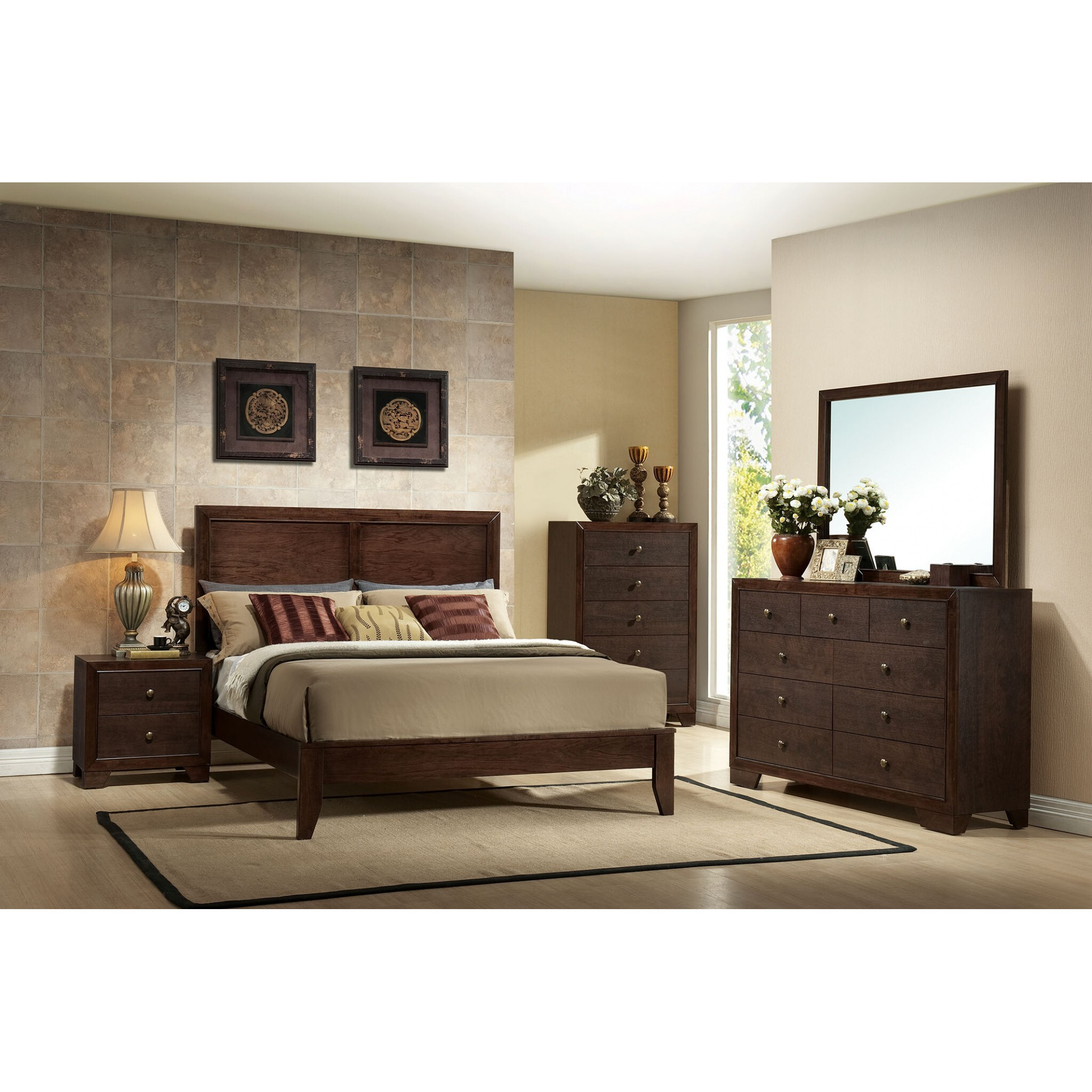 85"" X 64"" X 52"" Queen Espresso Bed