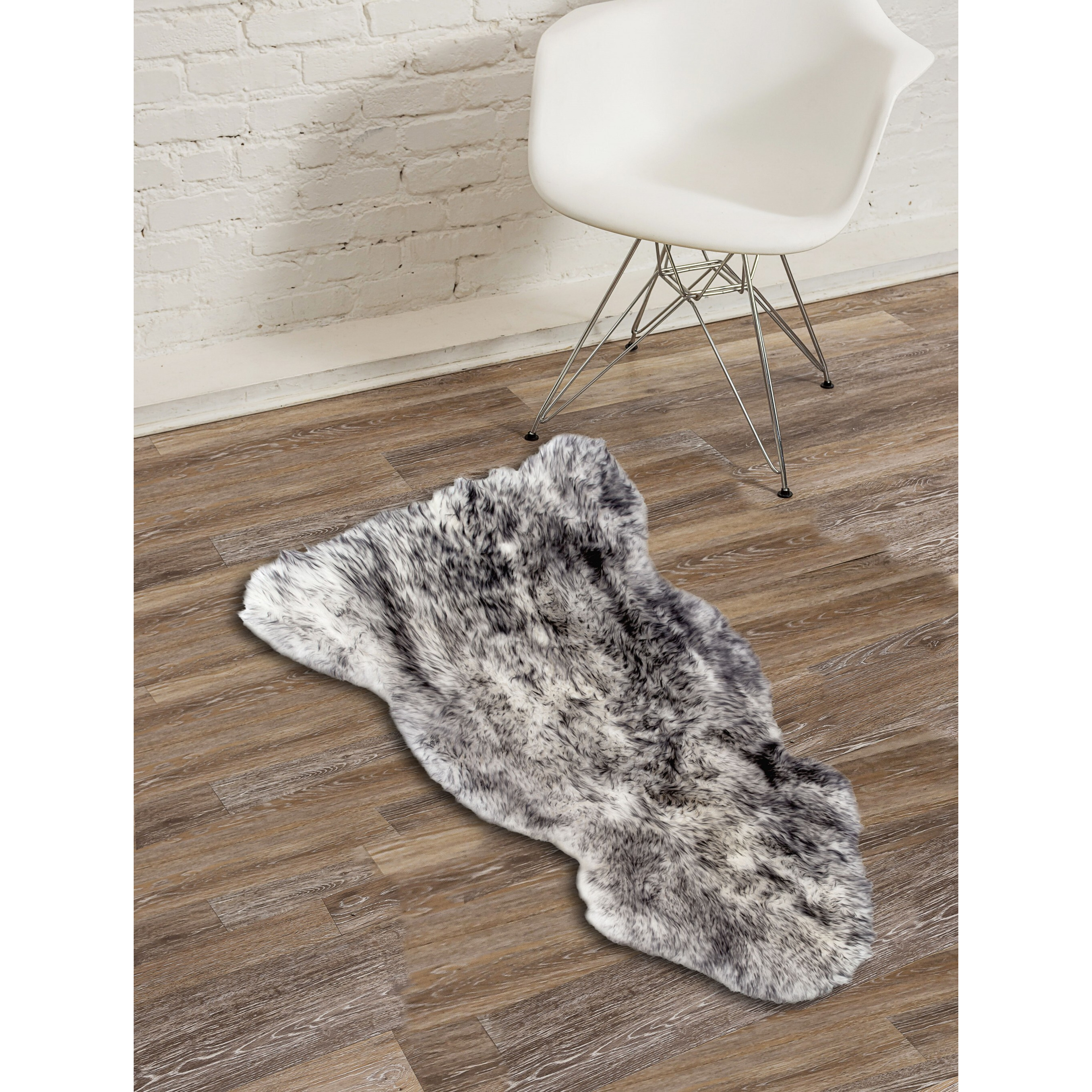 Gradient Grey Animal Print Area Rug