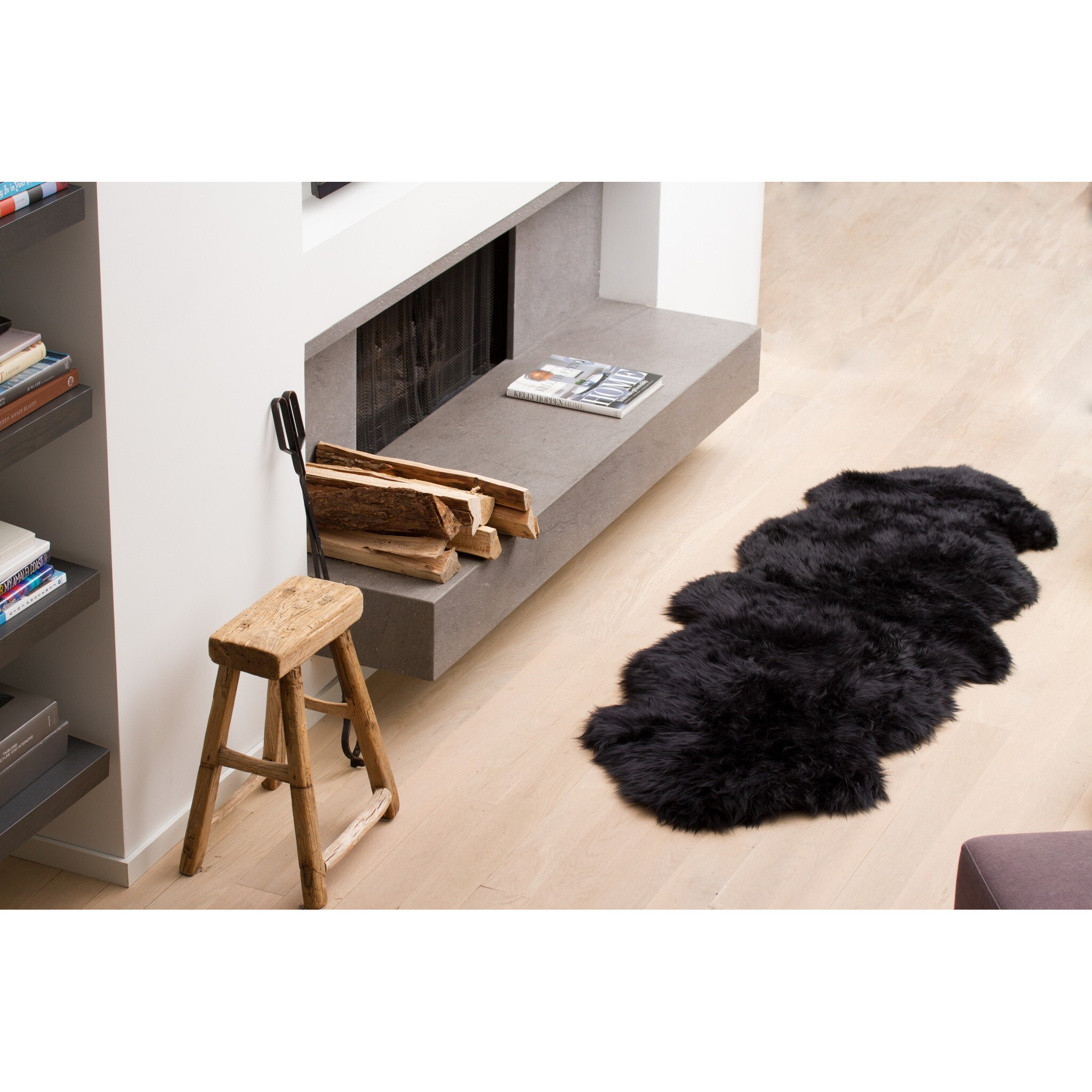 Black Animal Print Area Rug