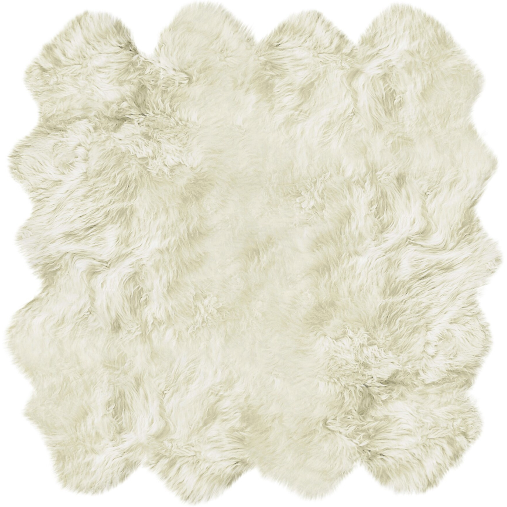 6' X 8' Natural New Zealand Sheepskin Area Rug