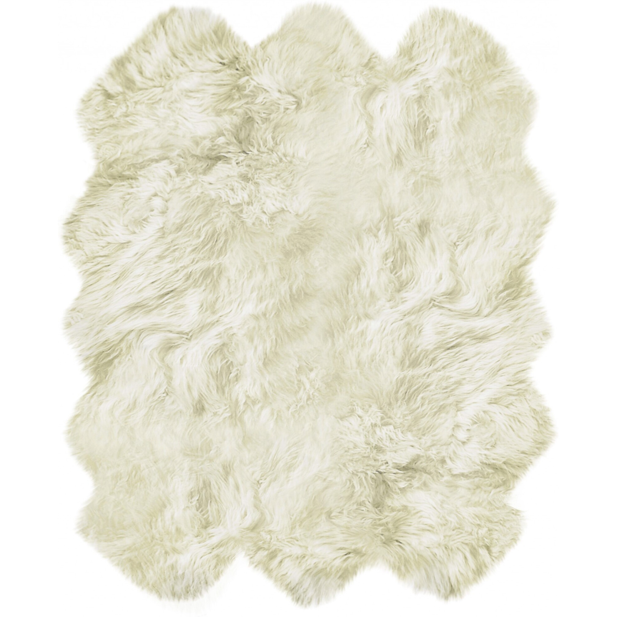 72"" X 72"" Natural Sheepskin Wool Area Rug