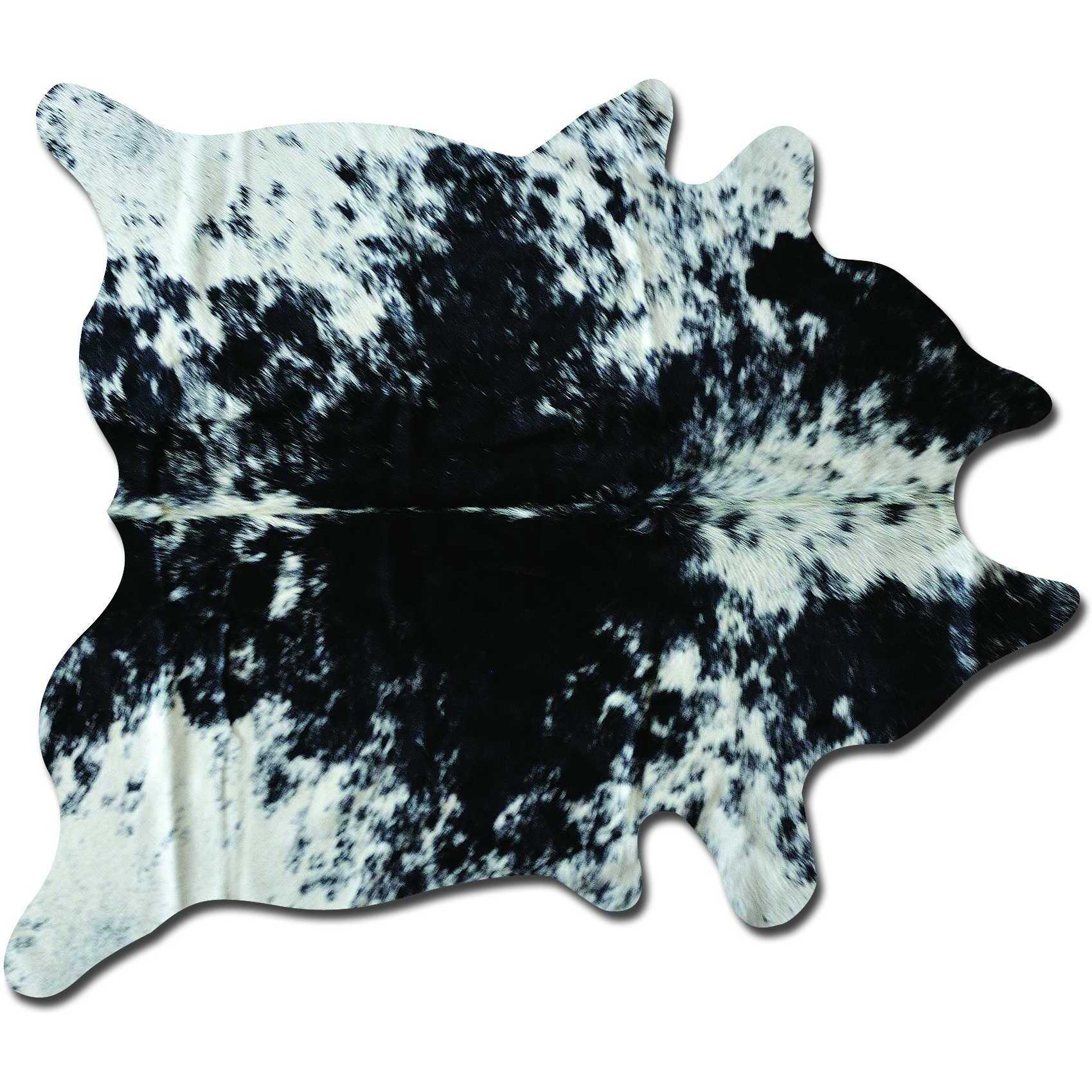 72"" X 84"" Salt & Pepper Black White Cowhide - Rug