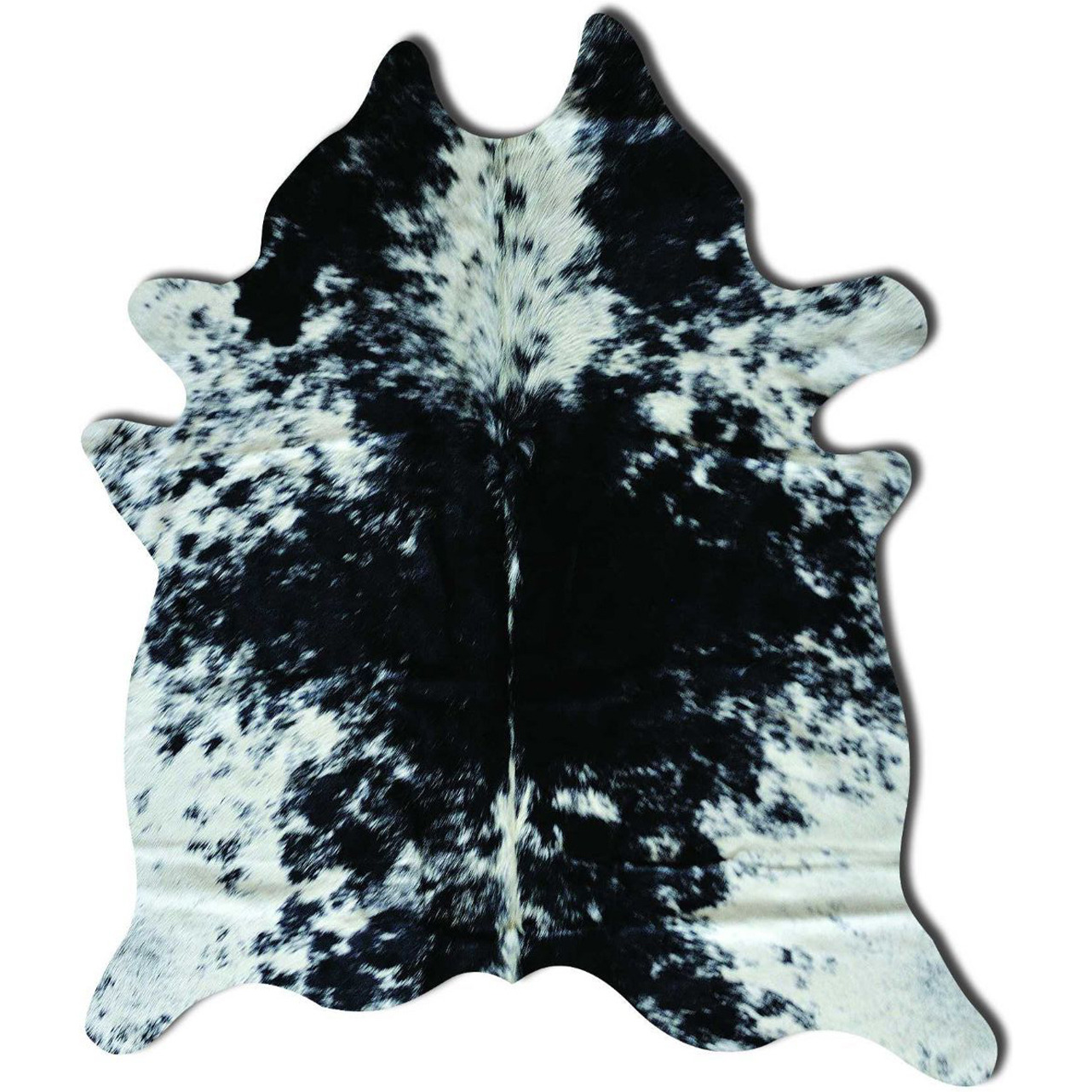 72"" X 84"" Salt & Pepper Black White Cowhide - Rug
