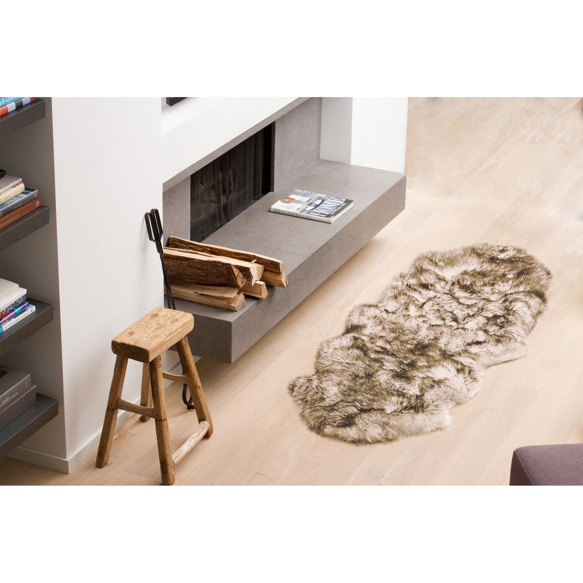 Gradient Chocolate Animal Print Area Rug