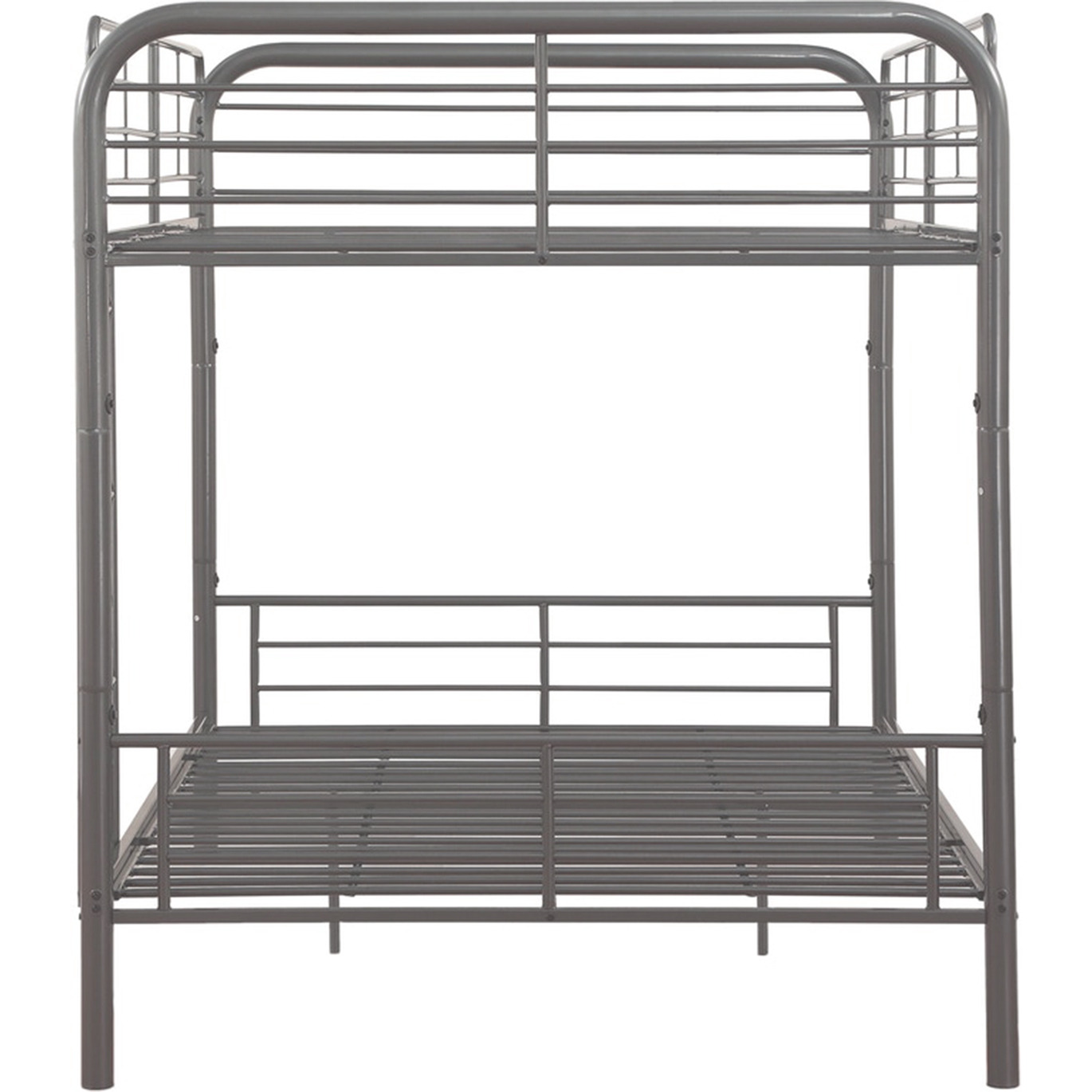 79"" X 42"" X 61"" Gunmetal Metal Twin Over Twin Bunk Bed