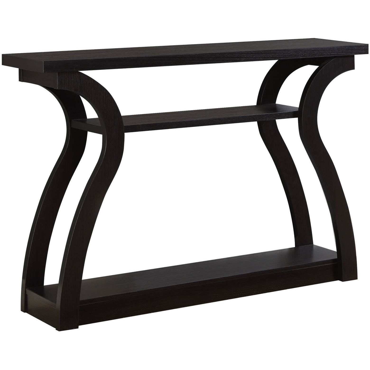 11.5"" X 47.25"" X 32"" Cappuccino Hollow Core Particle Board  Accent Table Hall Console