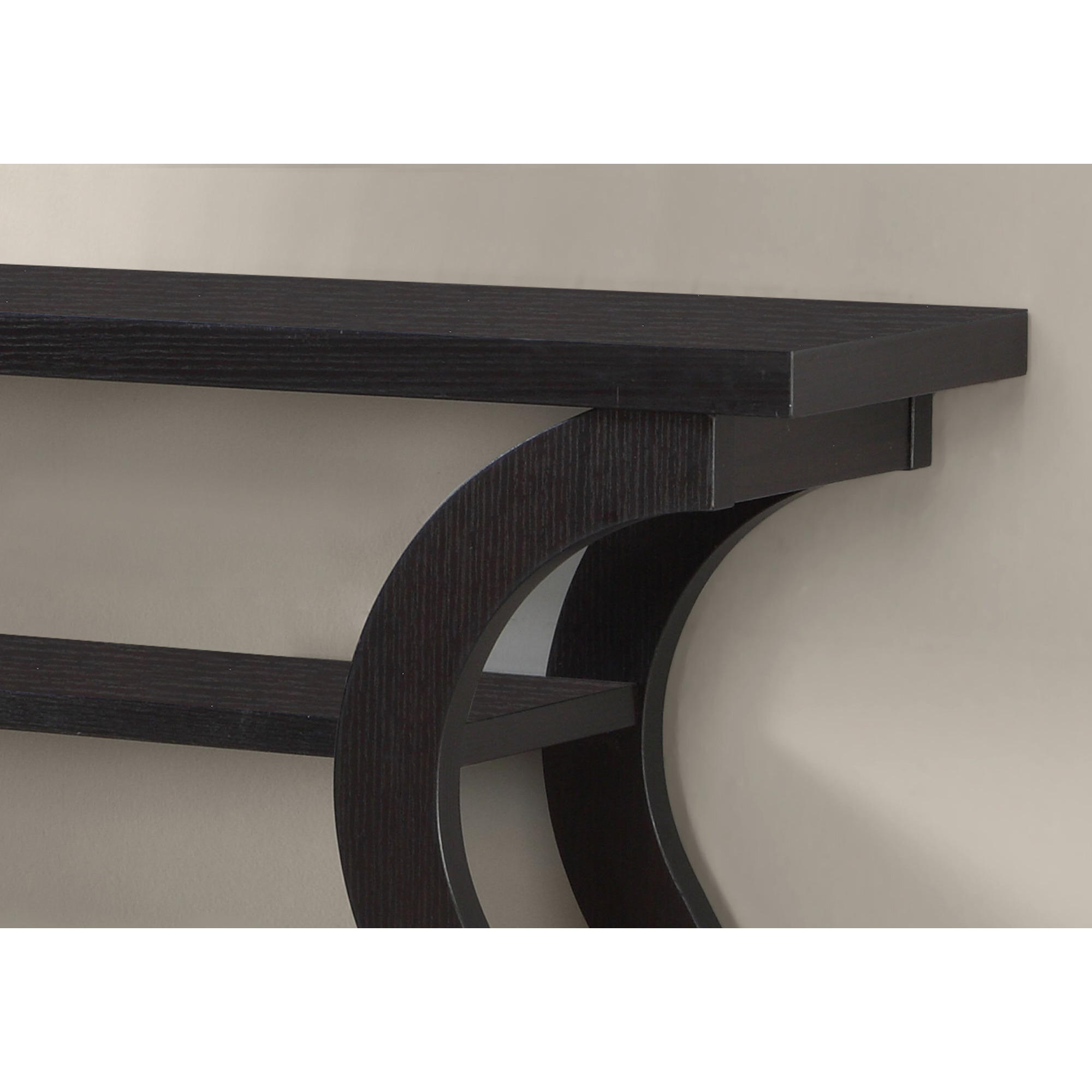 11.5"" X 47.25"" X 32"" Cappuccino Hollow Core Particle Board  Accent Table Hall Console
