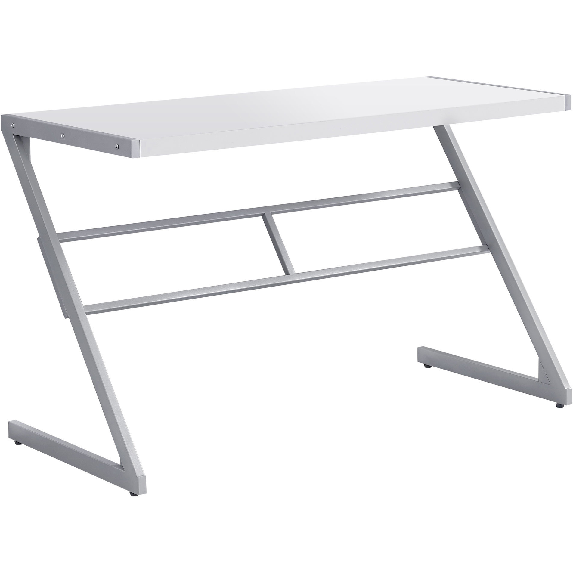 22"" White Rectangular Computer Desk