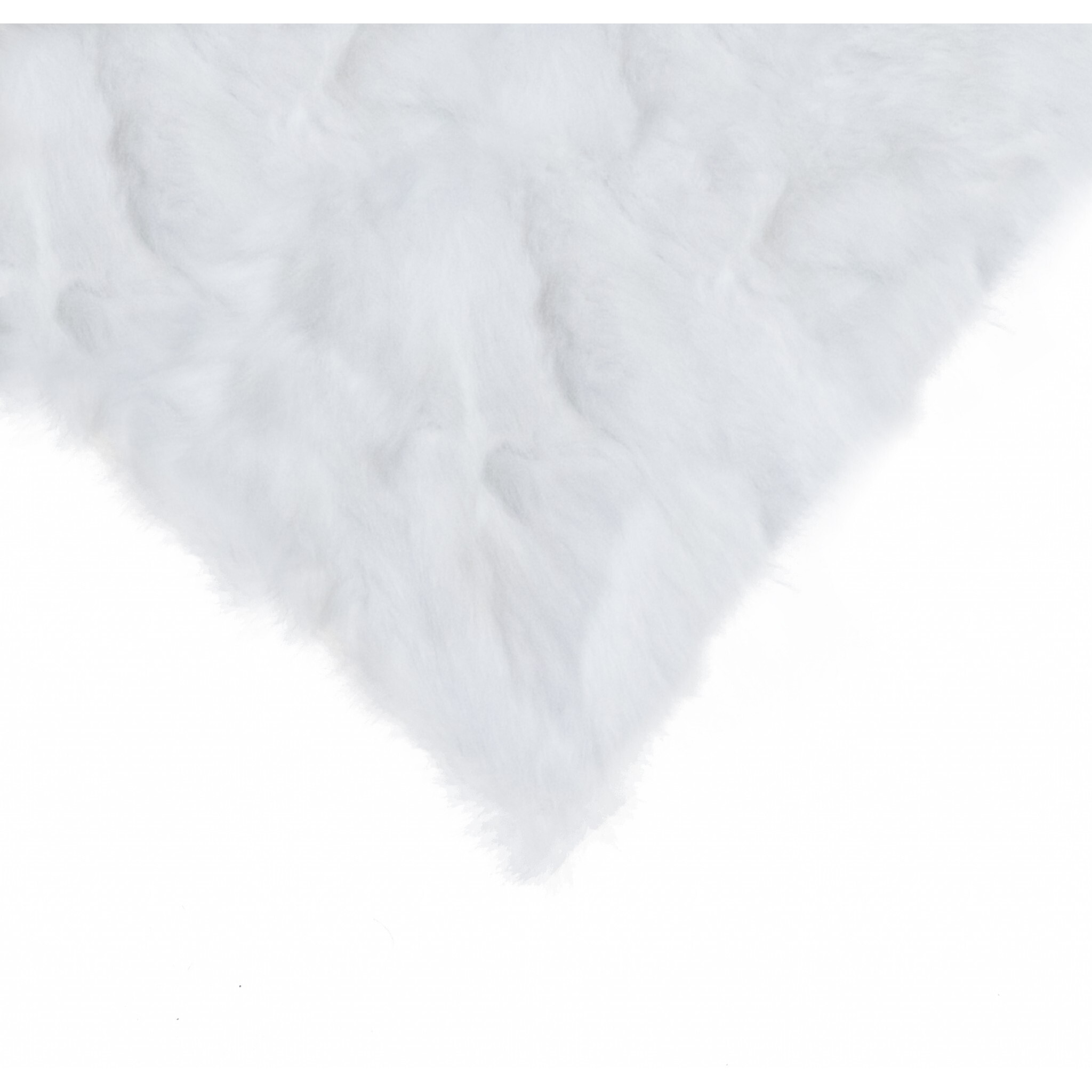 5"" X 12"" X 20"" 100% Natural Rabbit Fur White Pillow