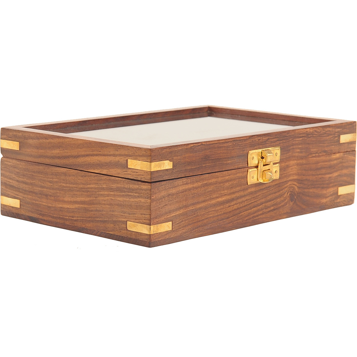 5.25"" X 8"" X 2.5"" Wooden Game Set With Brass Goblet