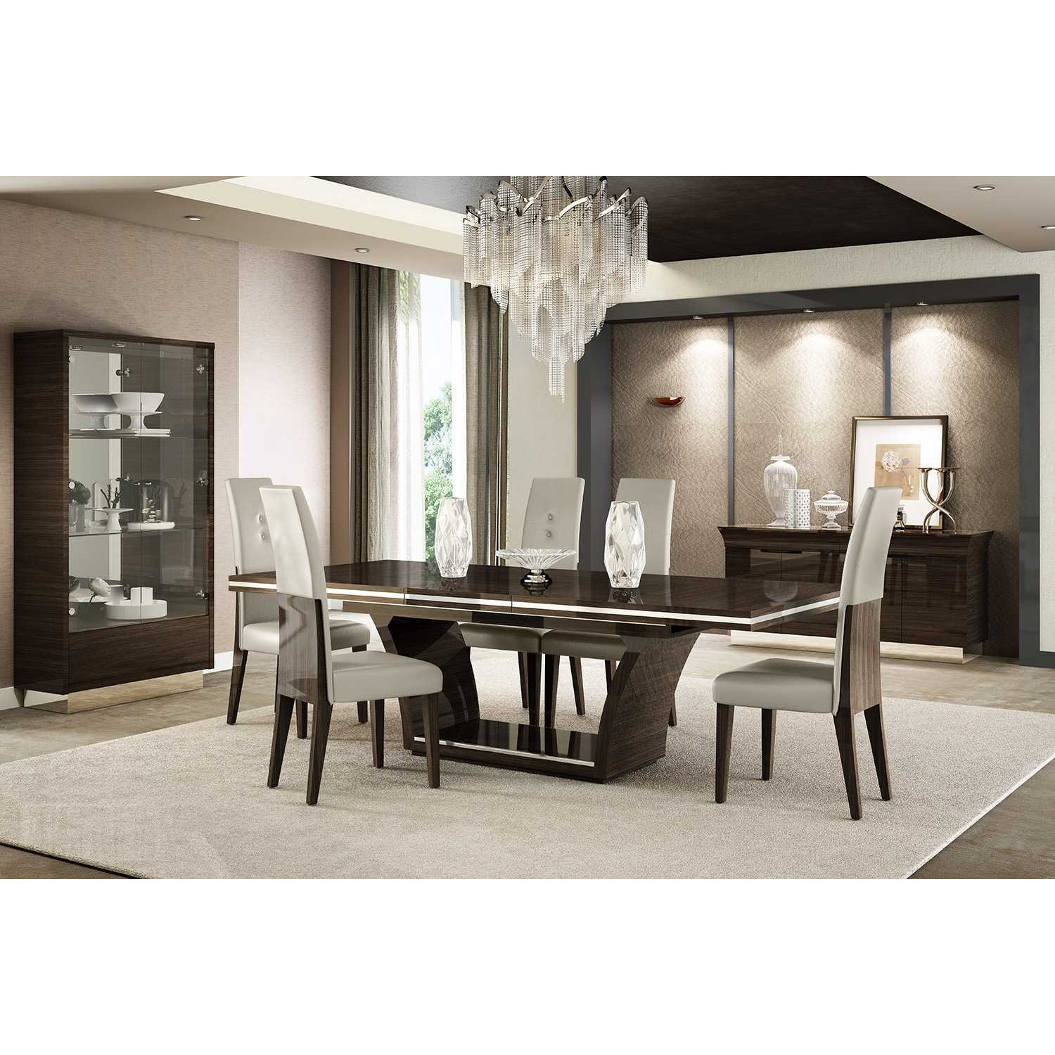 98.5"" X 43.5"" X 30"" Wenge Dining Table And 6Pcs Chair Set