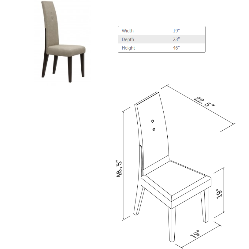 98.5"" X 43.5"" X 30"" Wenge Dining Table And 6Pcs Chair Set