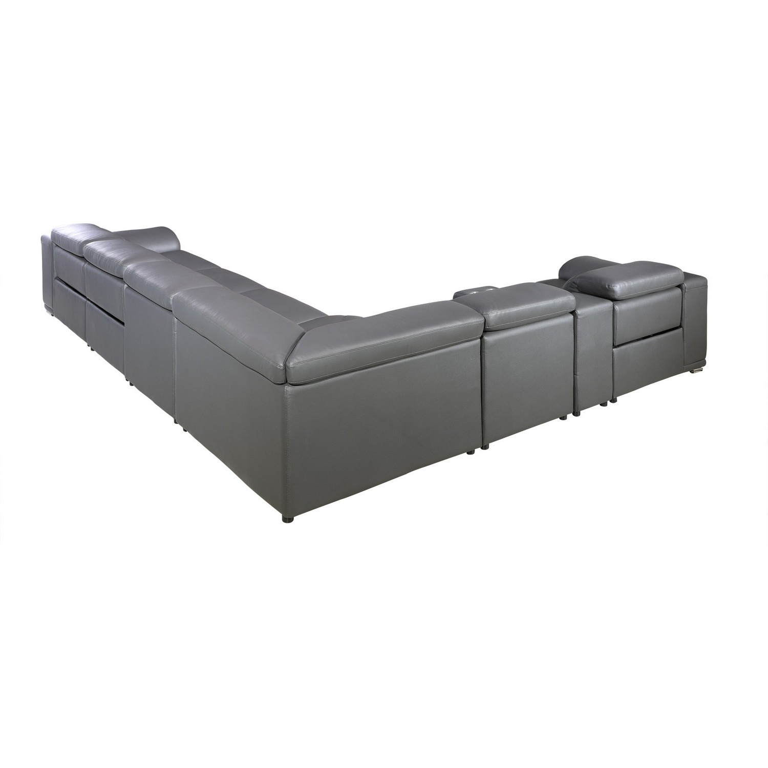 267"" X 320"" X 266.4"" Dark Grey Power Reclining 8Pc Sectional