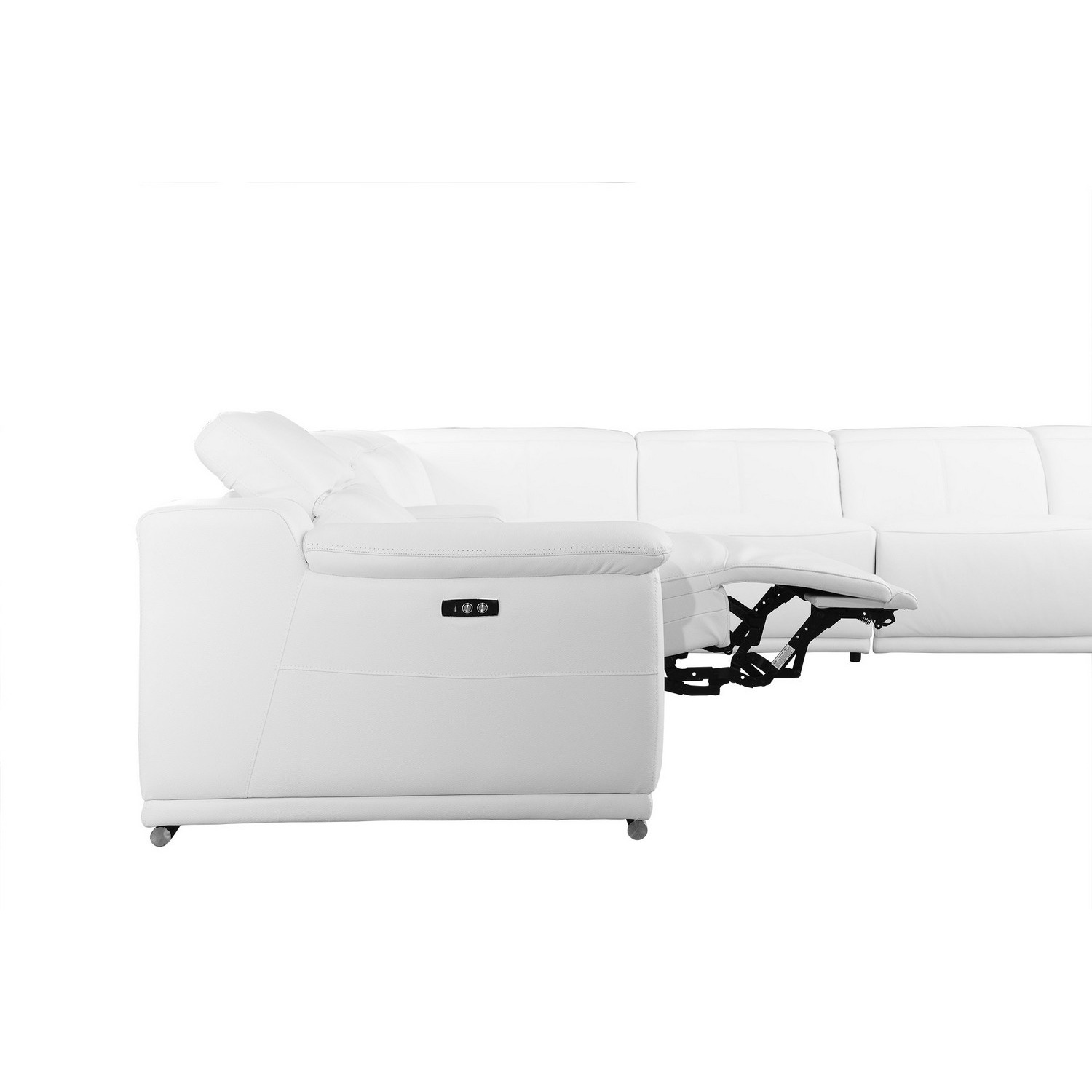 154"" X 200"" X 162.2"" White Power Reclining 8Pc Sectional