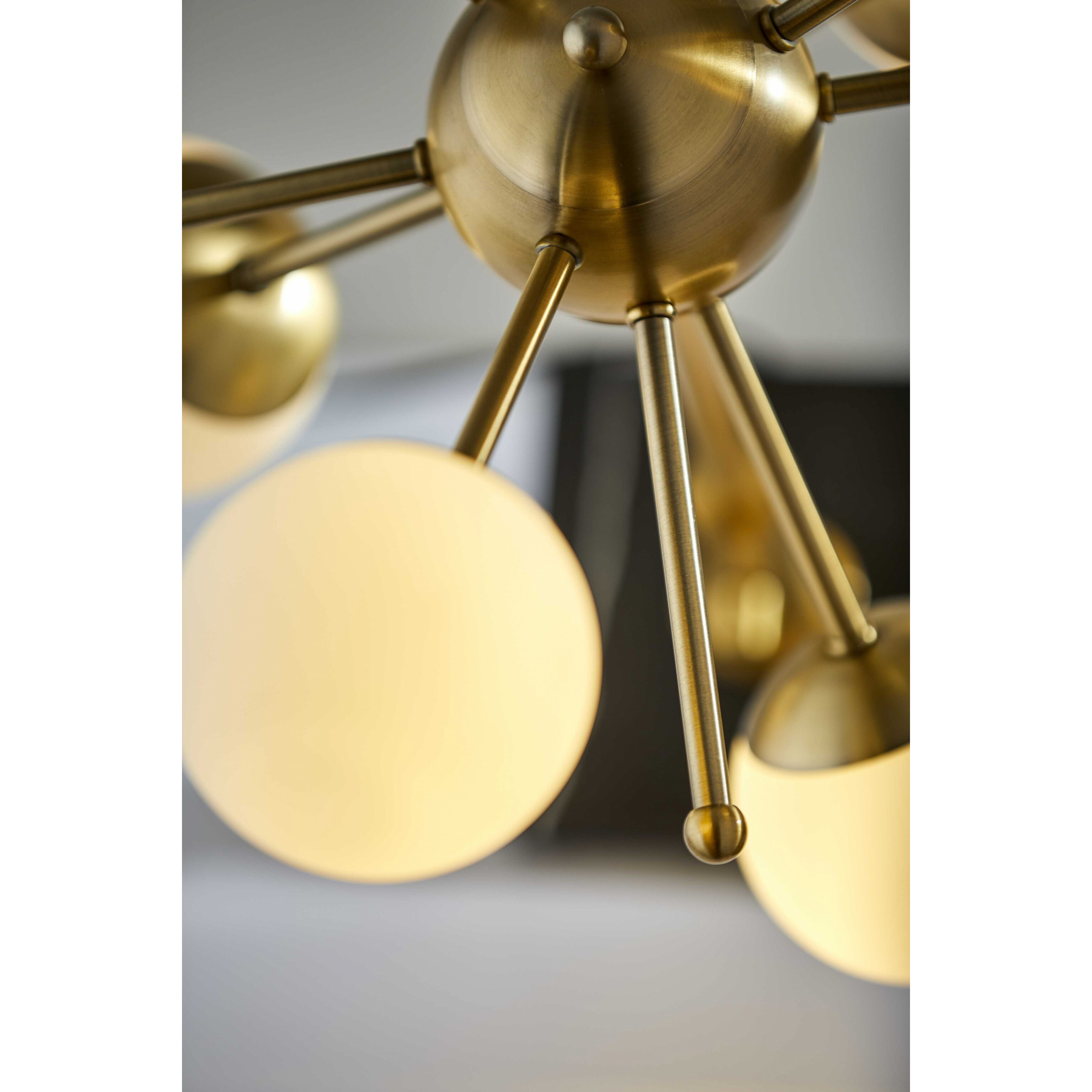 23"" Black Metal Six Light Standard Table Lamp