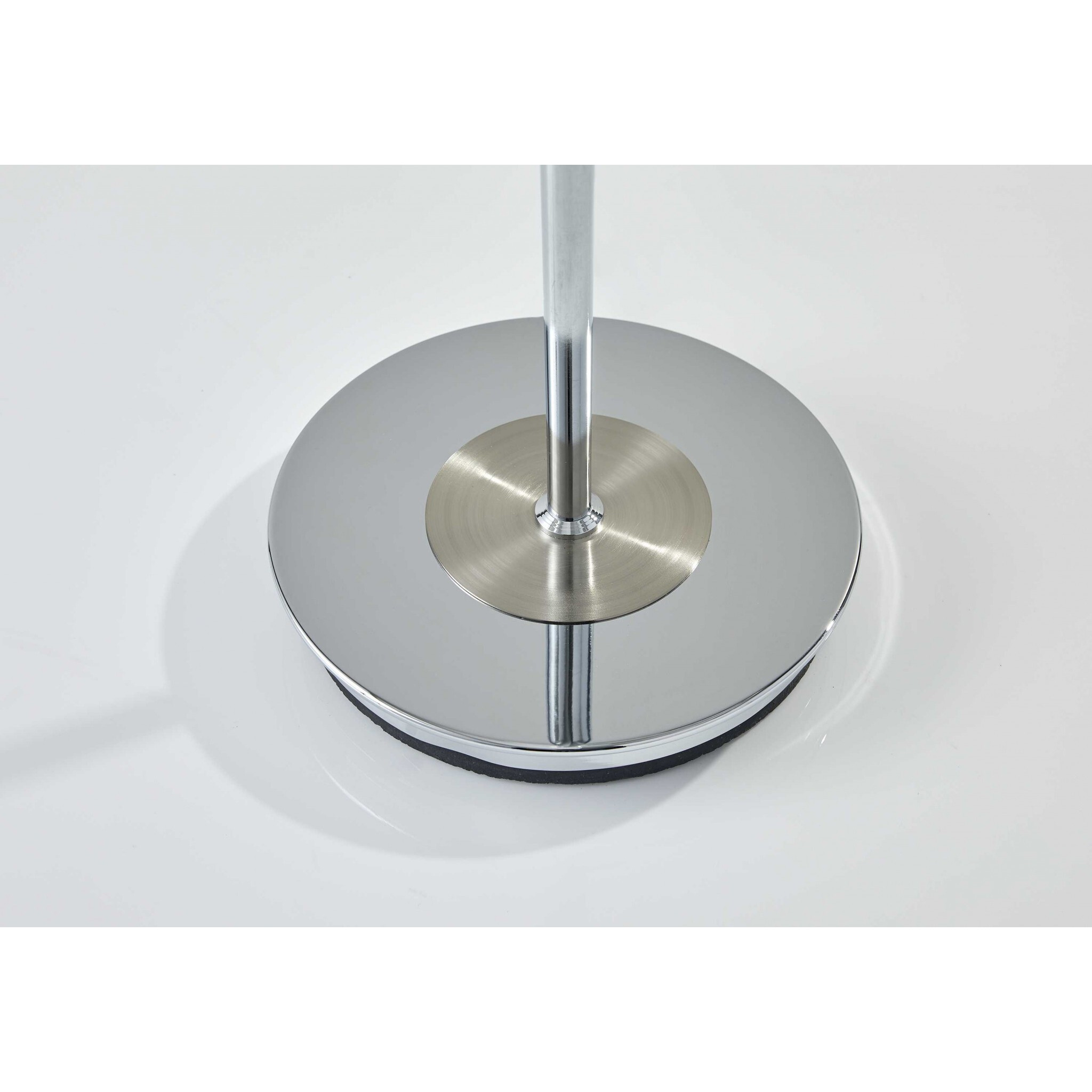 Modern Chrome Thick Pole Torchiere Floor Lamp