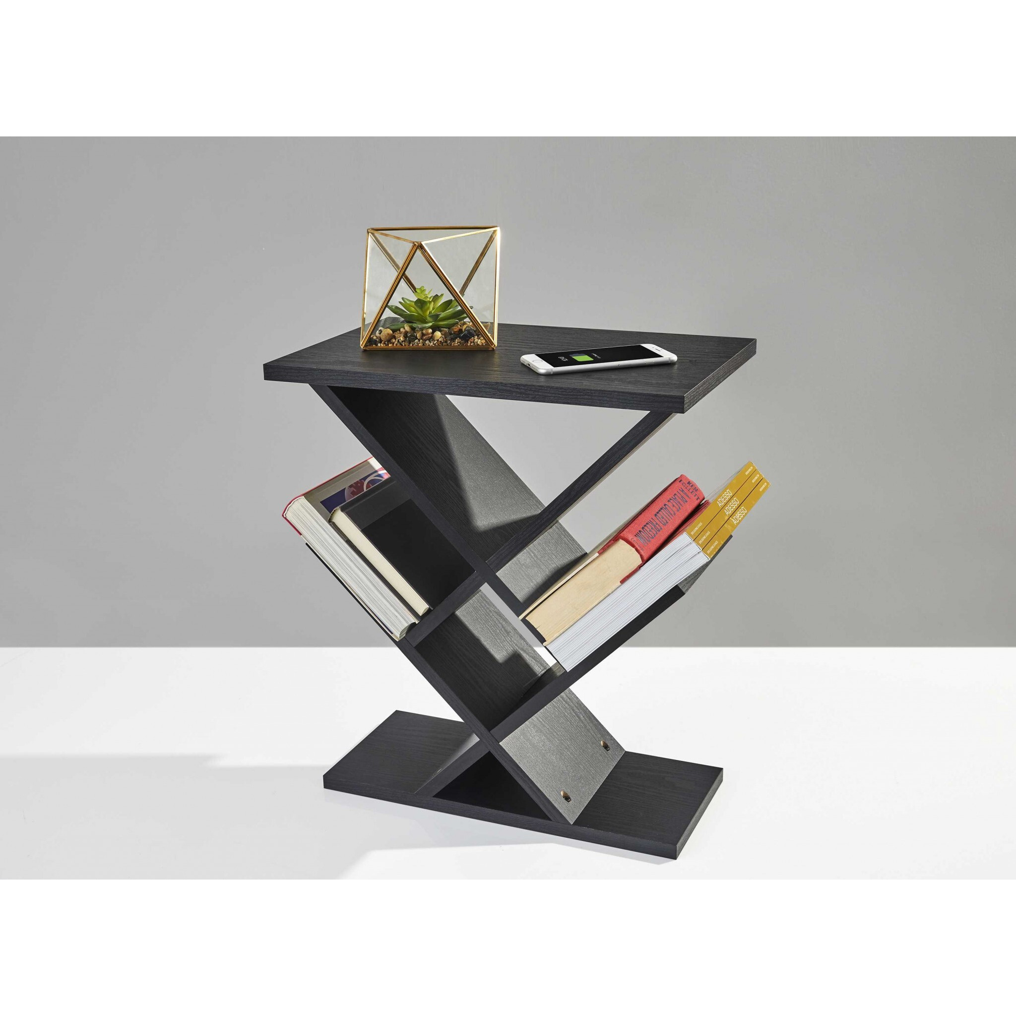 19"" X 12"" X 21.5"" Black  Accent Table