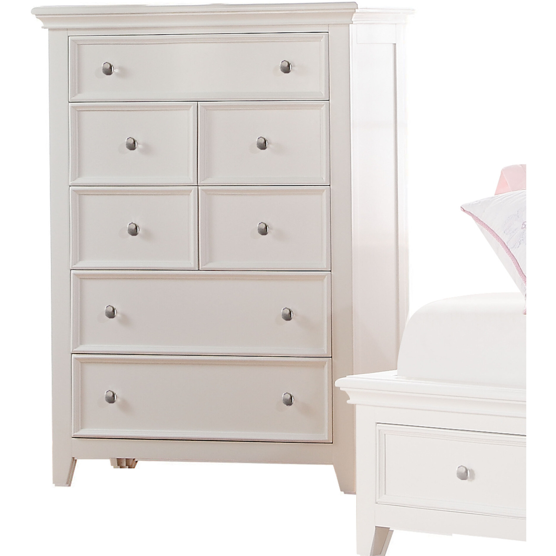 36"" X 18"" X 50"" White Wood Chest