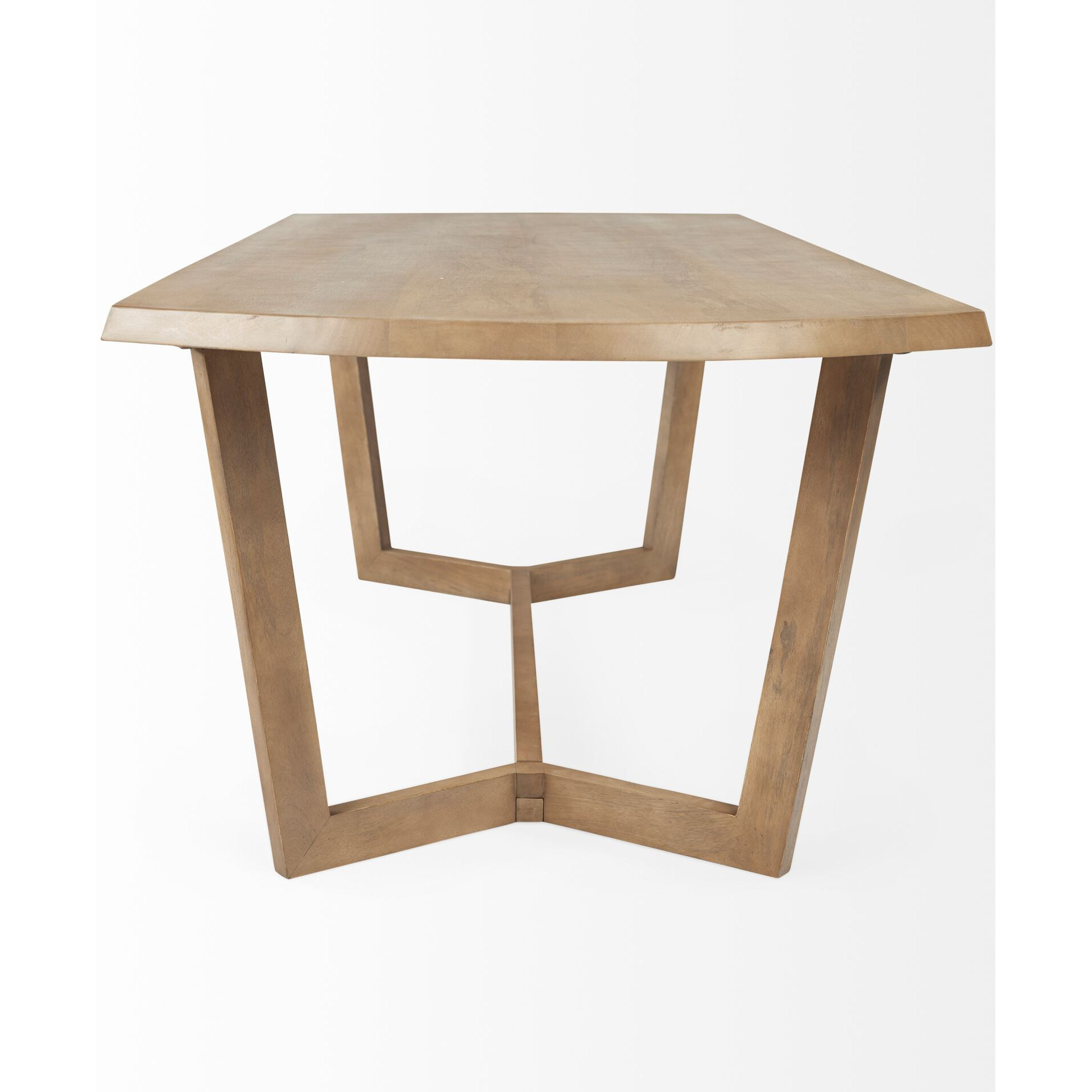 91.5X38 Rectangular Brown Solid Wood Top And Base Dining Table