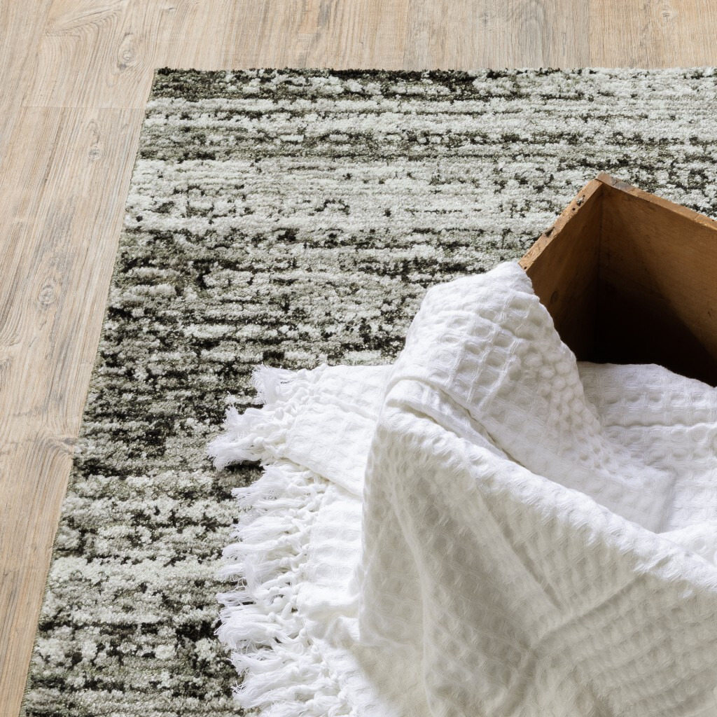 10'X14' Ash And Slate Abstract Area Rug