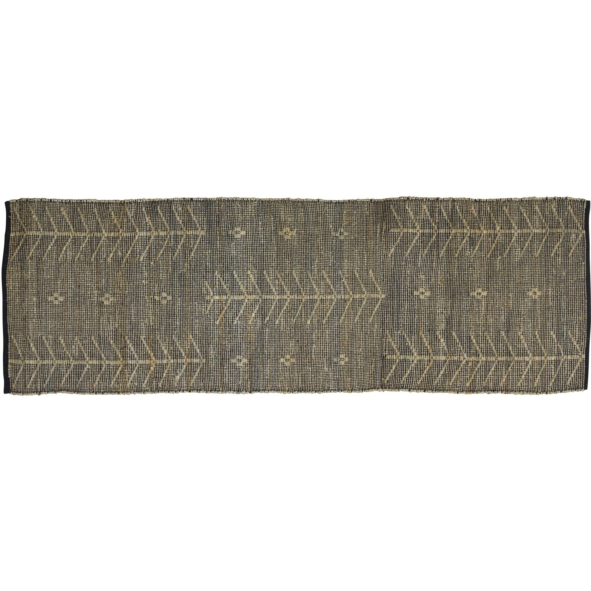 2' X 3' Black Distressed Tribal Scatter Rug