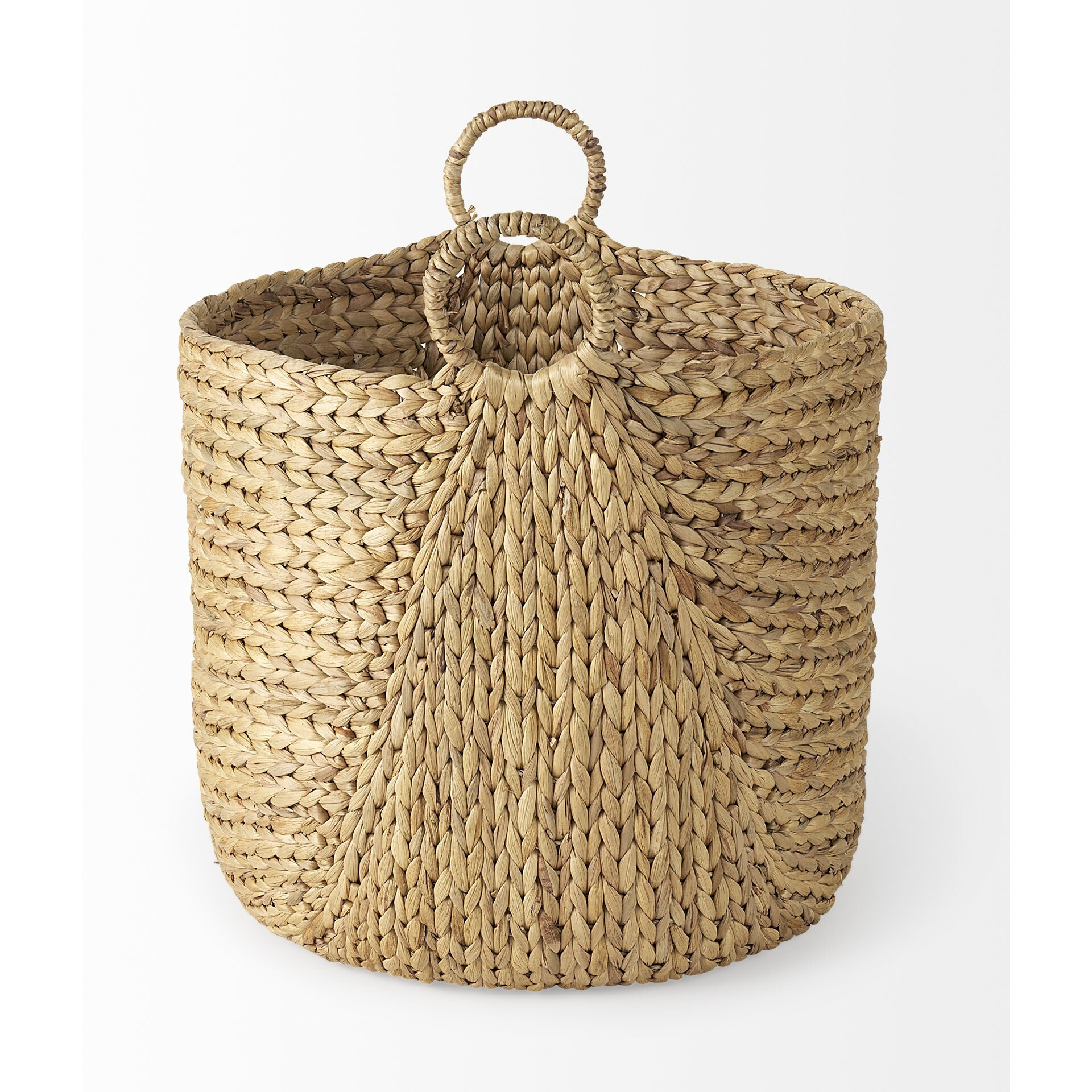 Set Of Three Braided Wicker Storage Baskets