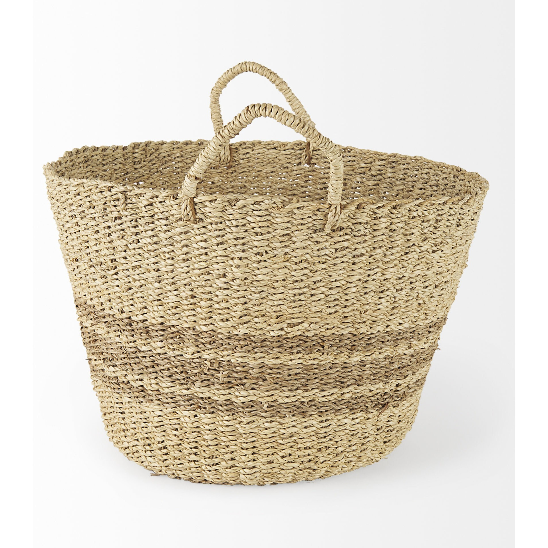 Set Of Two Detailed Wicker Storage Baskets