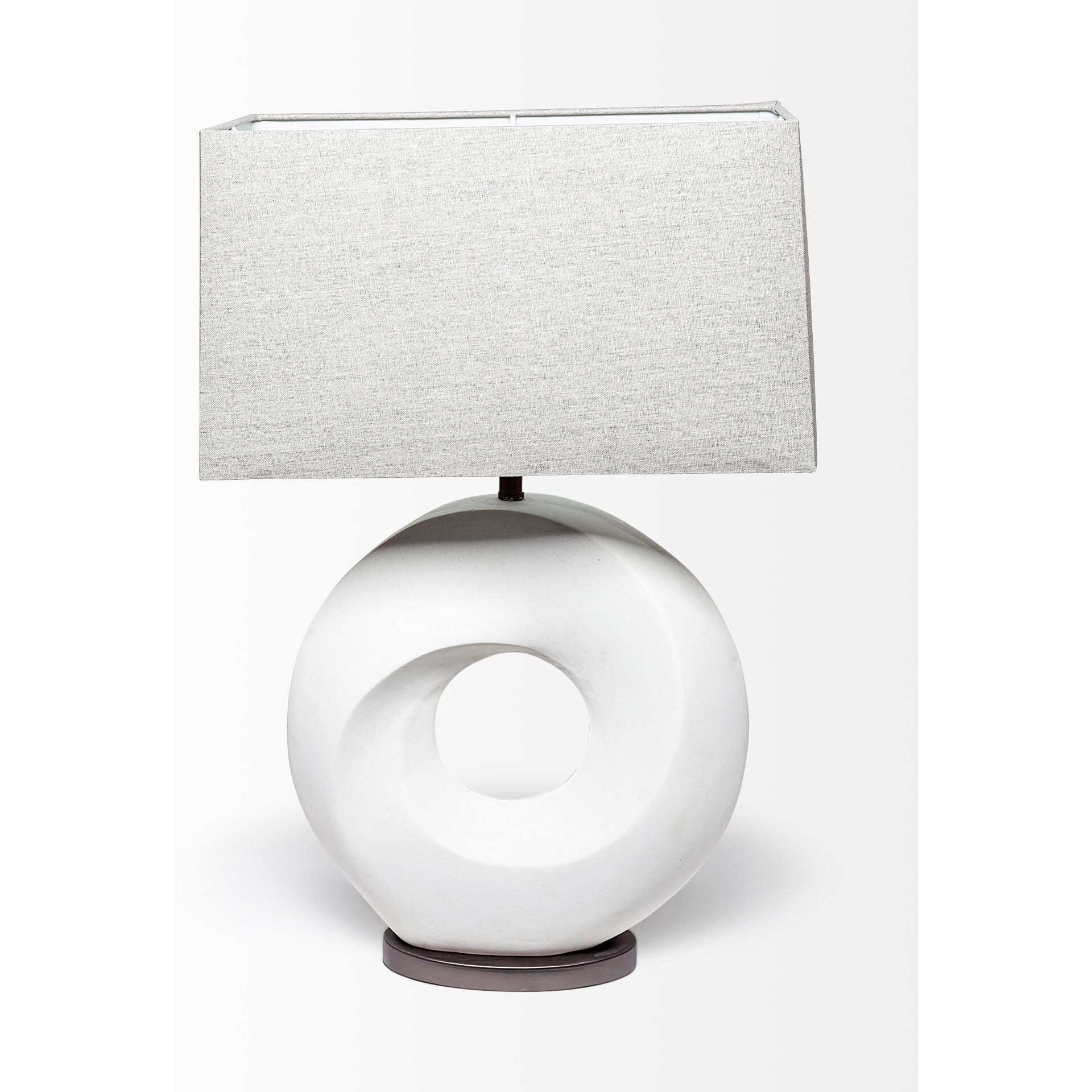 Contempo White O Ring Table Lamp