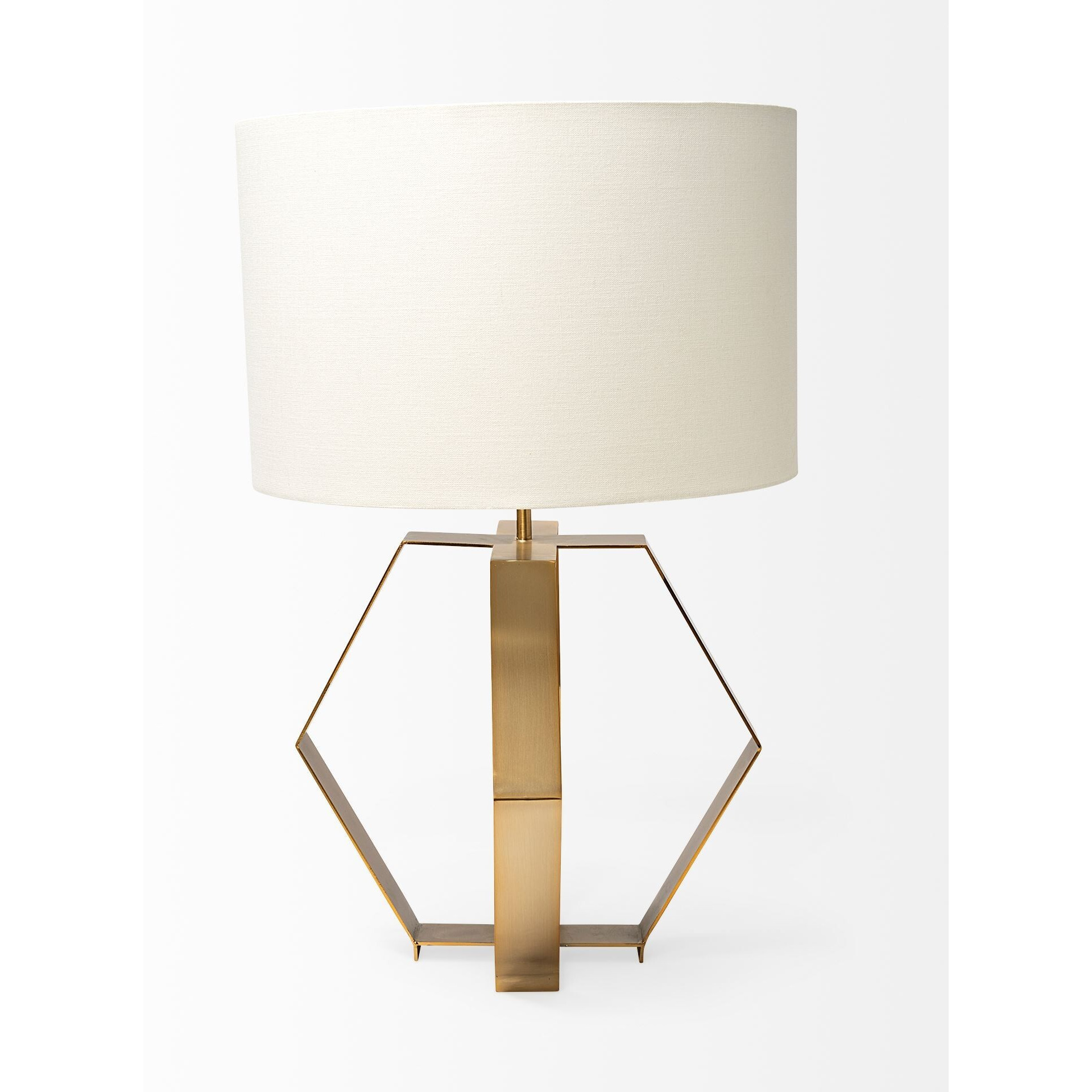 Gold Geometric Design Table Lamp