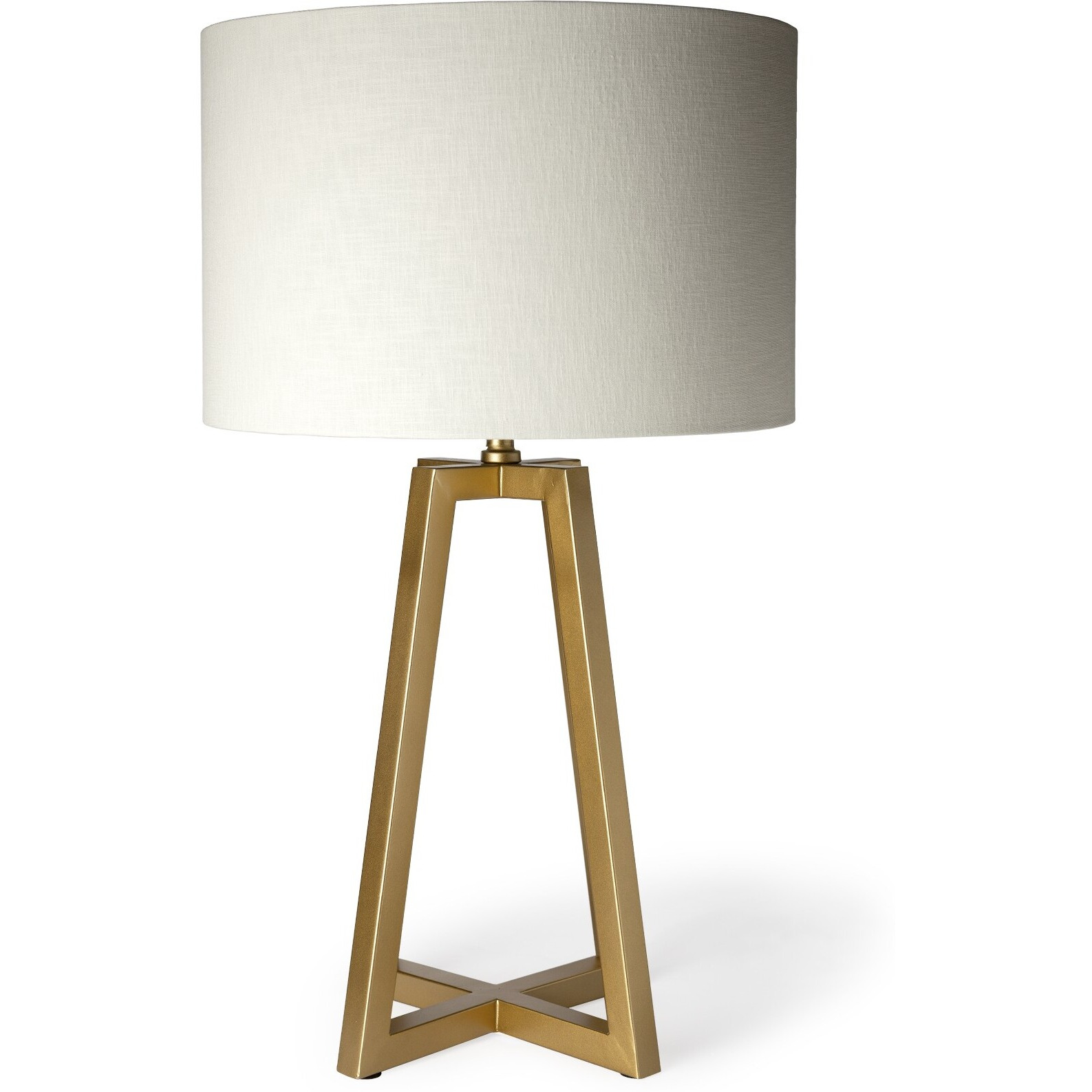 Metallic Gold Tone Geometric Table Lamp